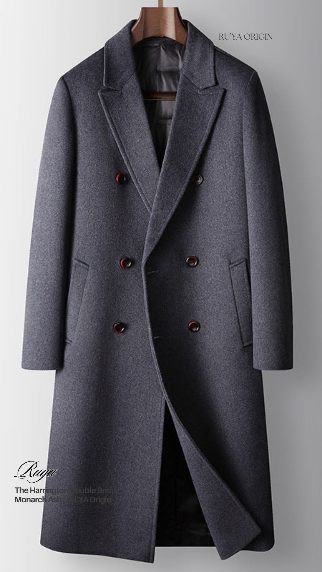 The Harrington Double Breast Coat - Monarch Ash