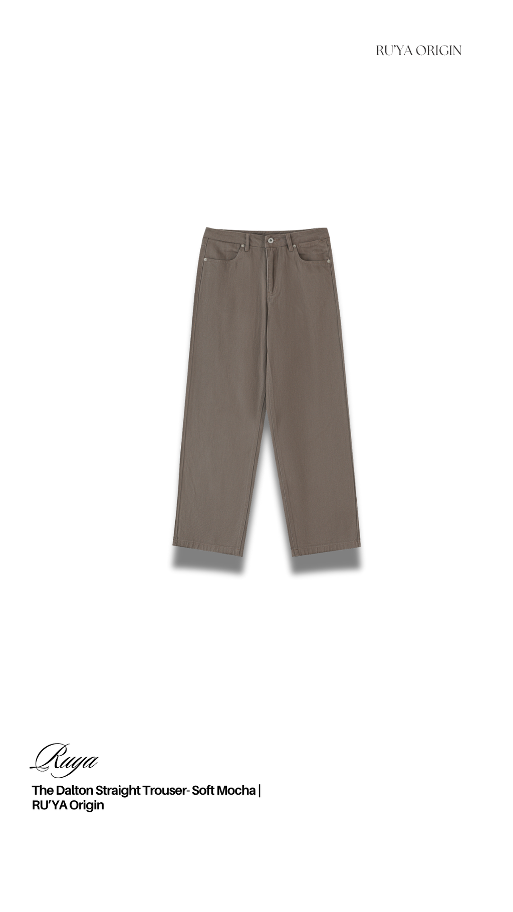 The Dalton Straight Trouser - Soft Mocha