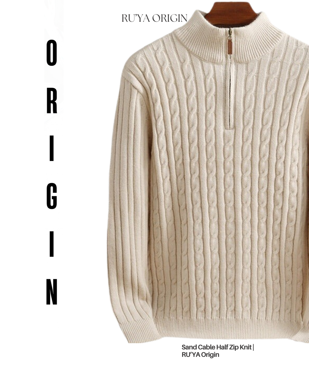 Cable Half Zip Knit