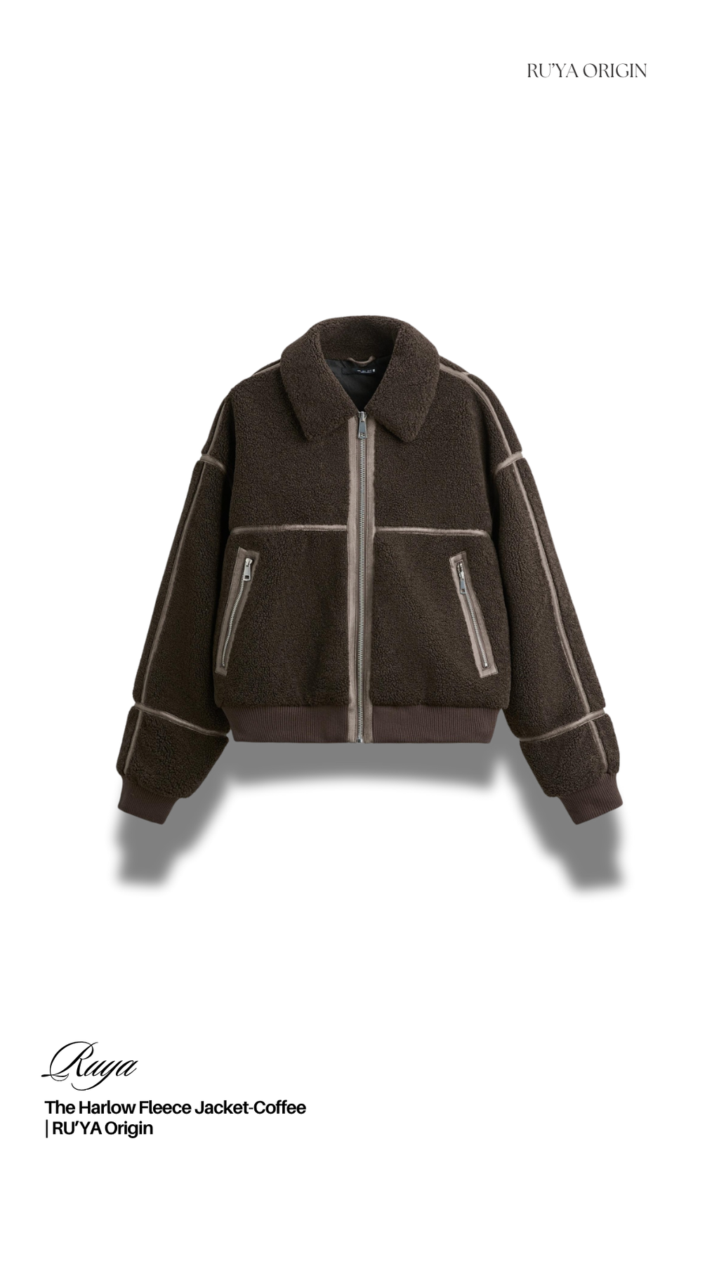 THE HARLOW FLEECE JACKET- GROUND WHITE