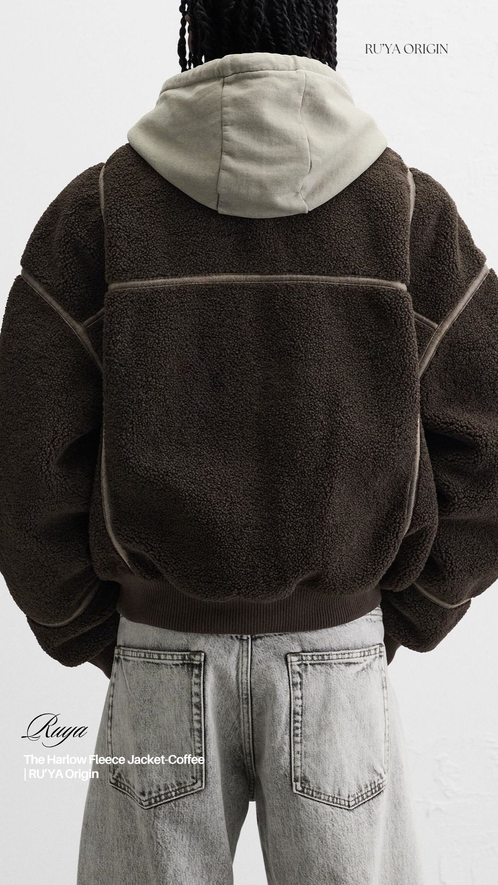 THE HARLOW FLEECE JACKET- GROUND WHITE