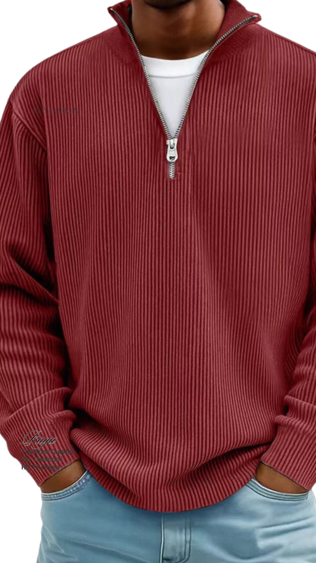 The Apex Quarter Zip - Oxblood