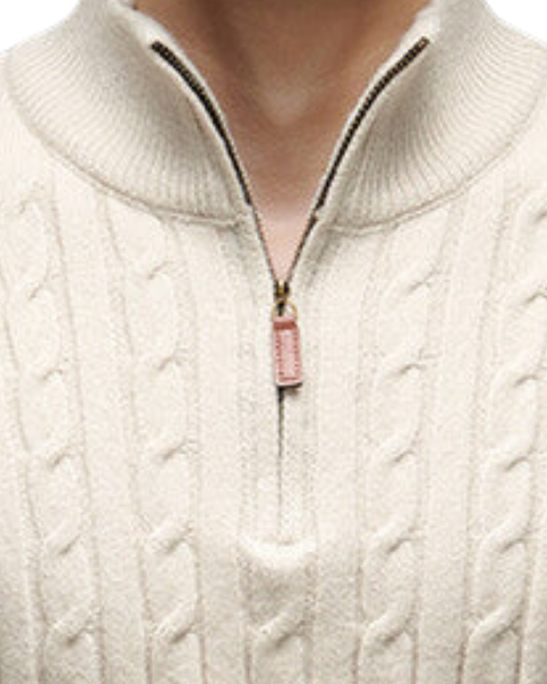 Cable Half Zip Knit