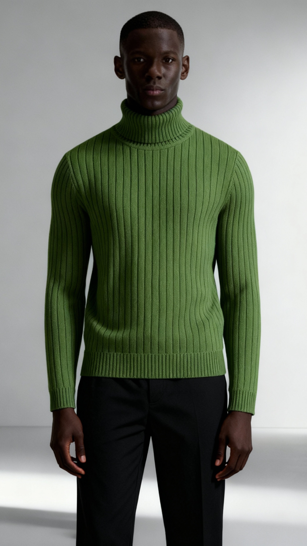 The Enzo Turtleneck - Moss Green