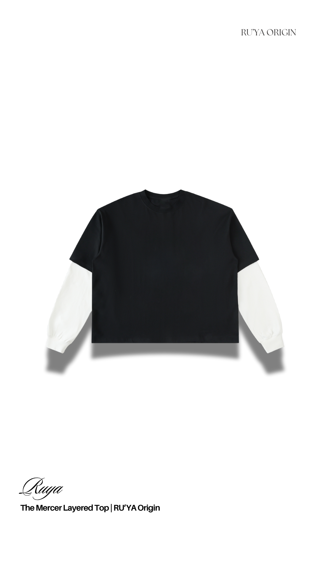 The Mercer Layered Top-White & Black