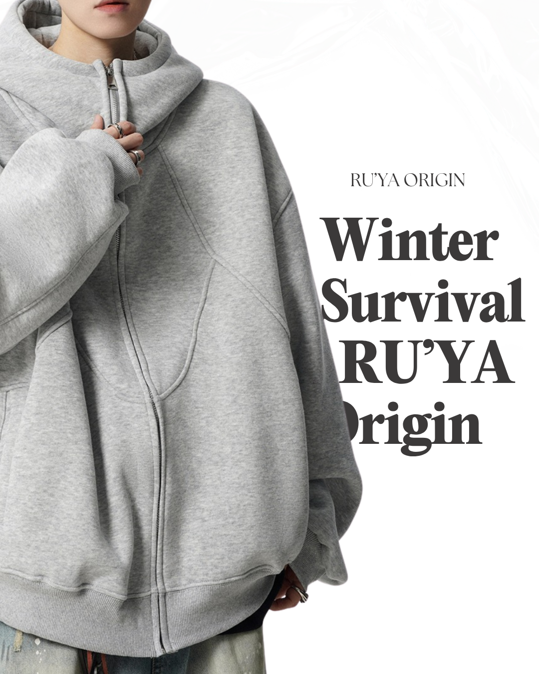 Oversized High Street Hoodie - Ash