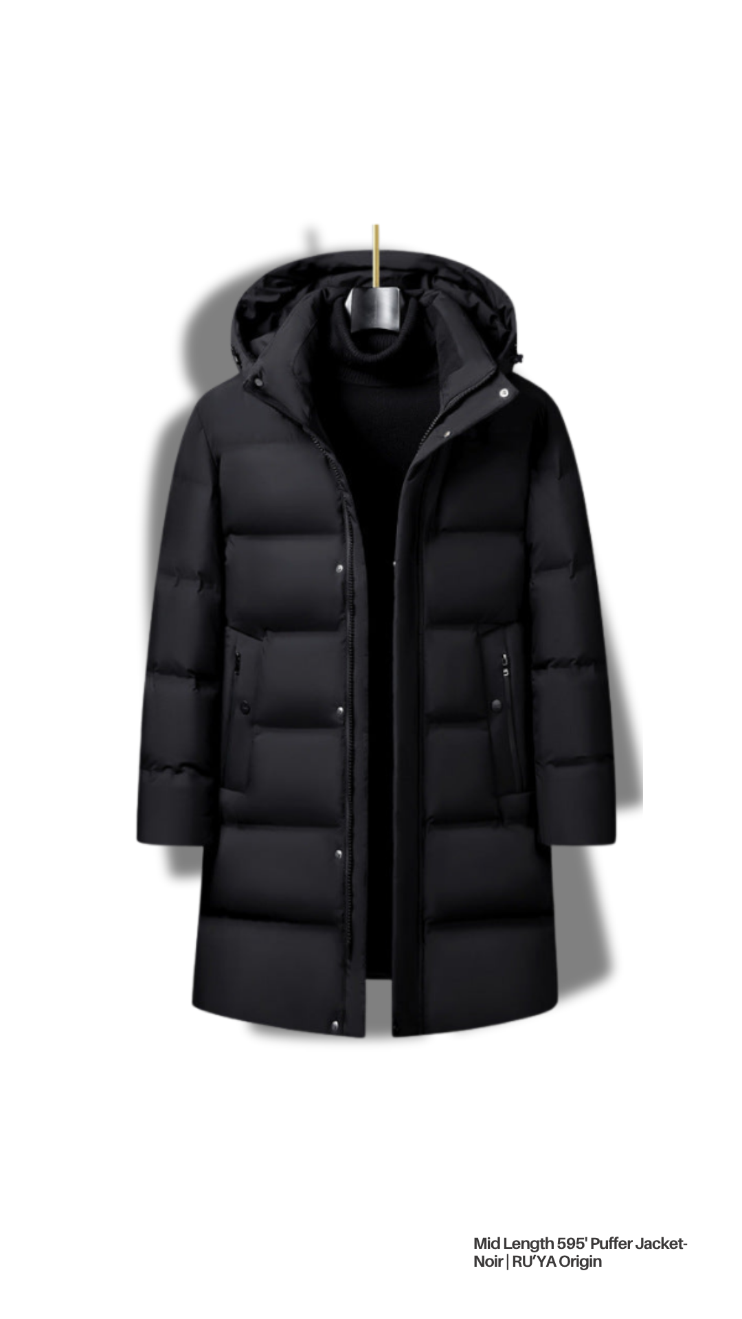 MID LENGTH 595' PUFFER JACKET - MIDNIGHT BLUE