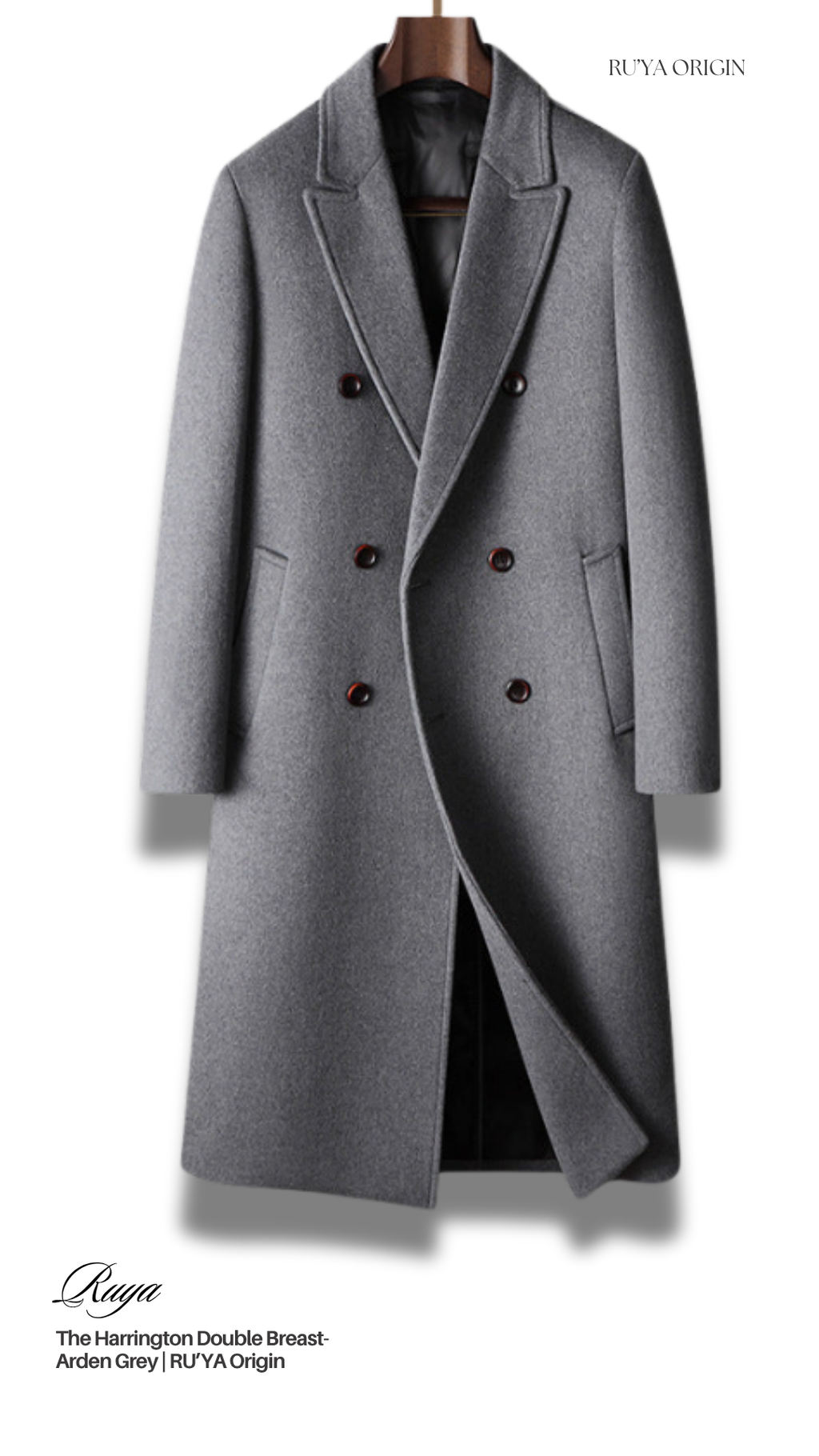 The Harrington Double Breast Coat - Monarch Ash