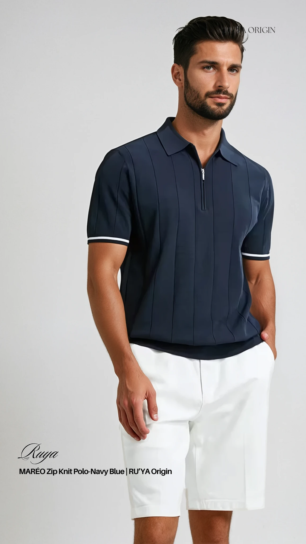 MARÉO Zip Knit Polo