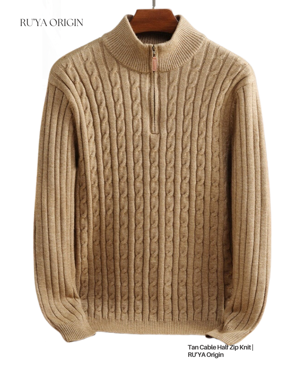 Cable Half Zip Knit