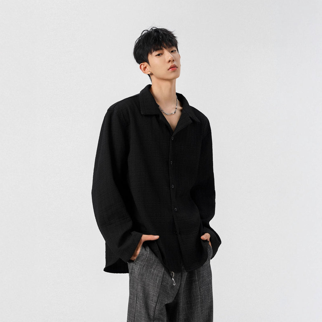 The Lior Shirt Jacquard Shirt - Ecru