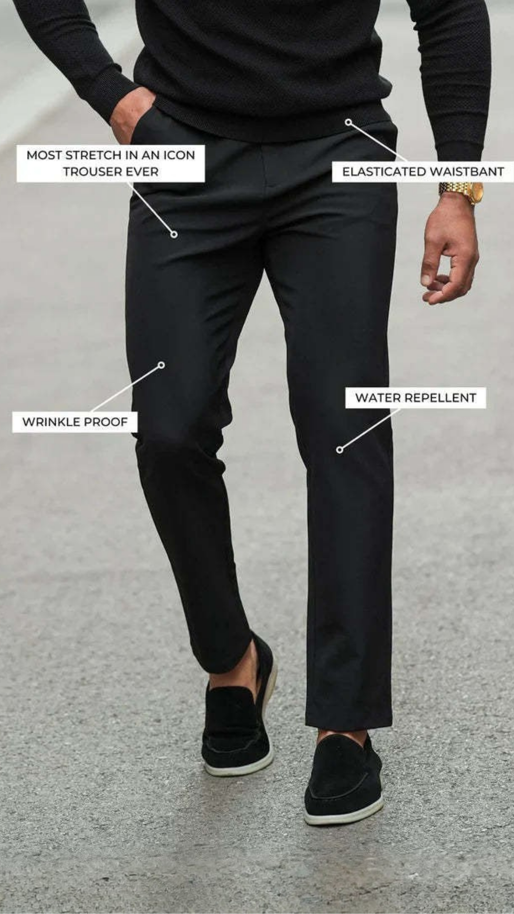 The Carter Trouser - Midnight Blue