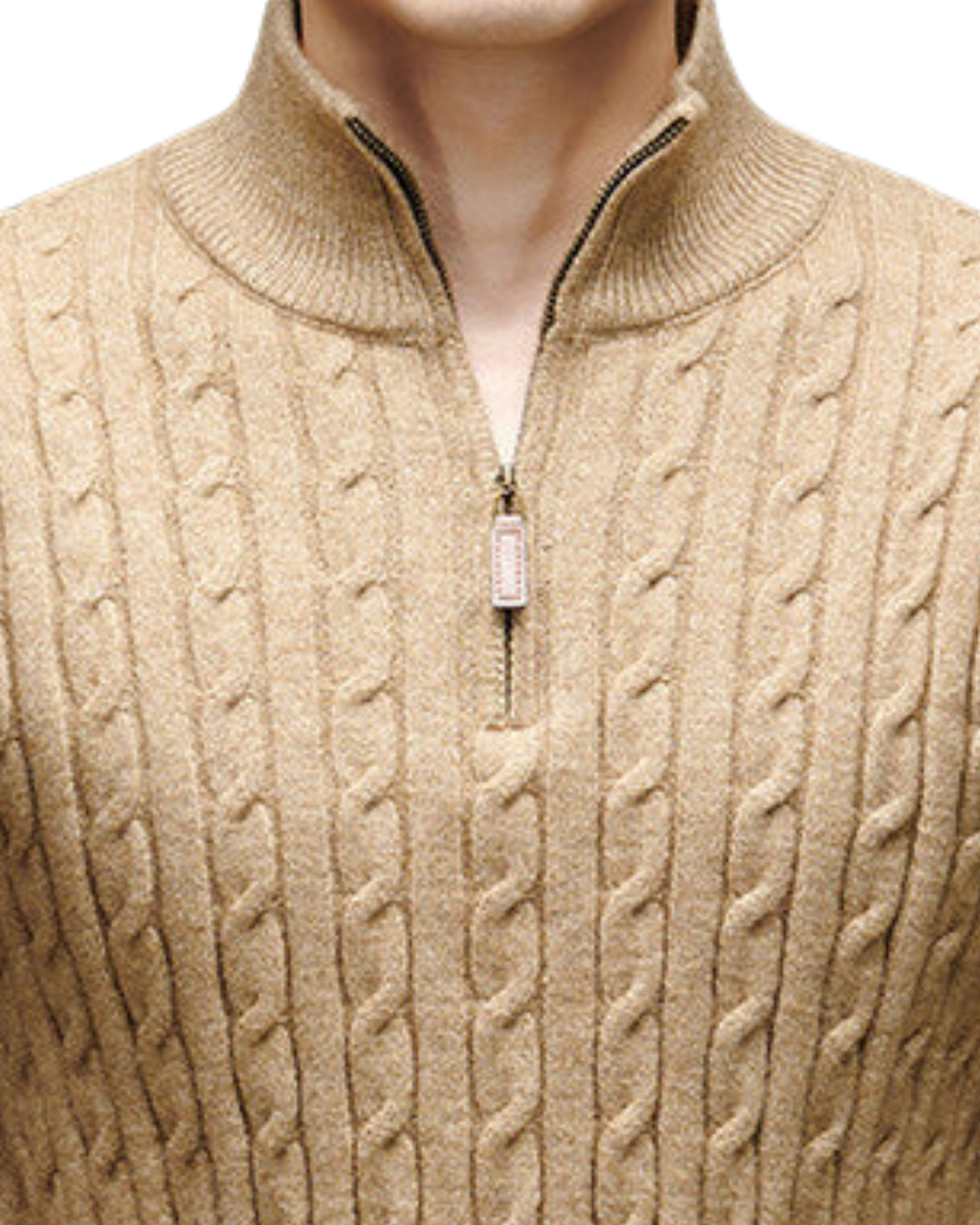 Cable Half Zip Knit