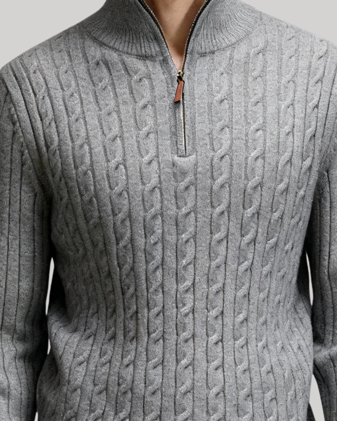 Cable Half Zip Knit