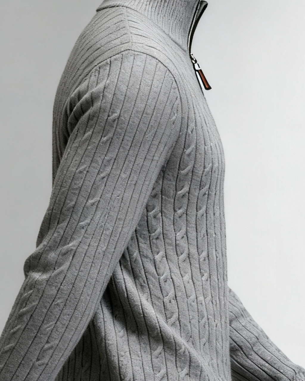 Cable Half Zip Knit