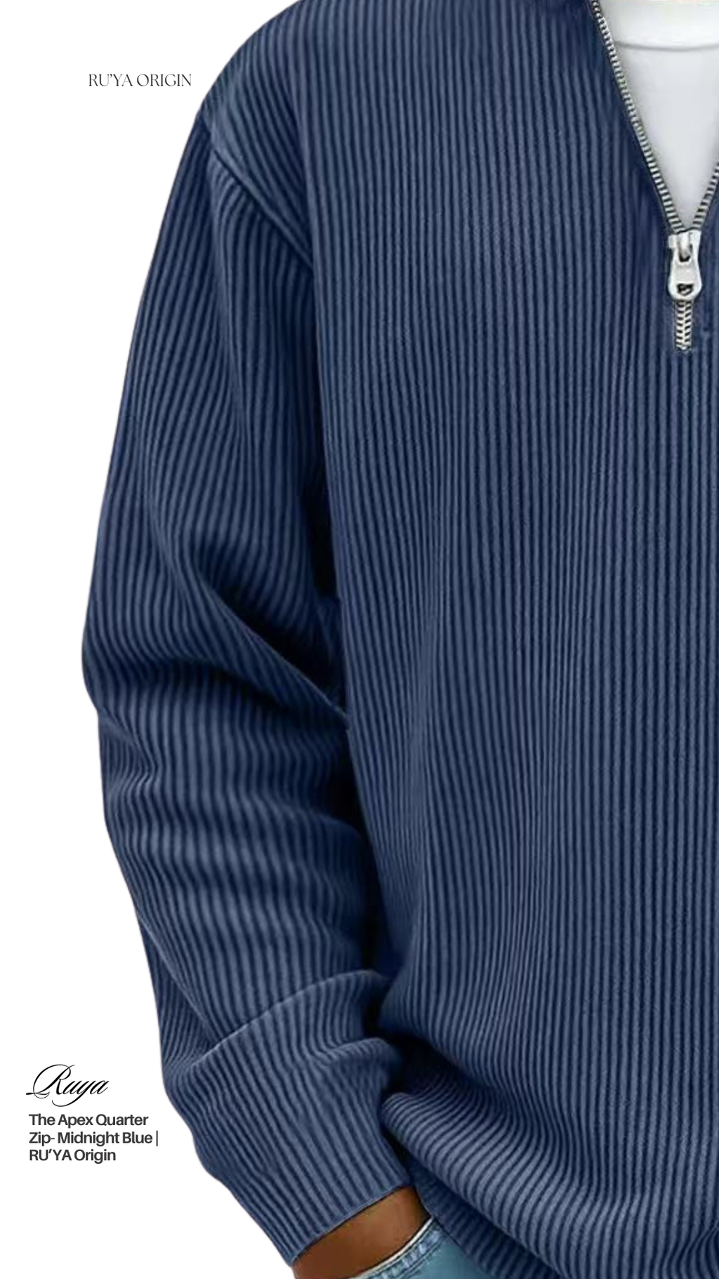 The Apex Quarter Zip - Midnight Blue