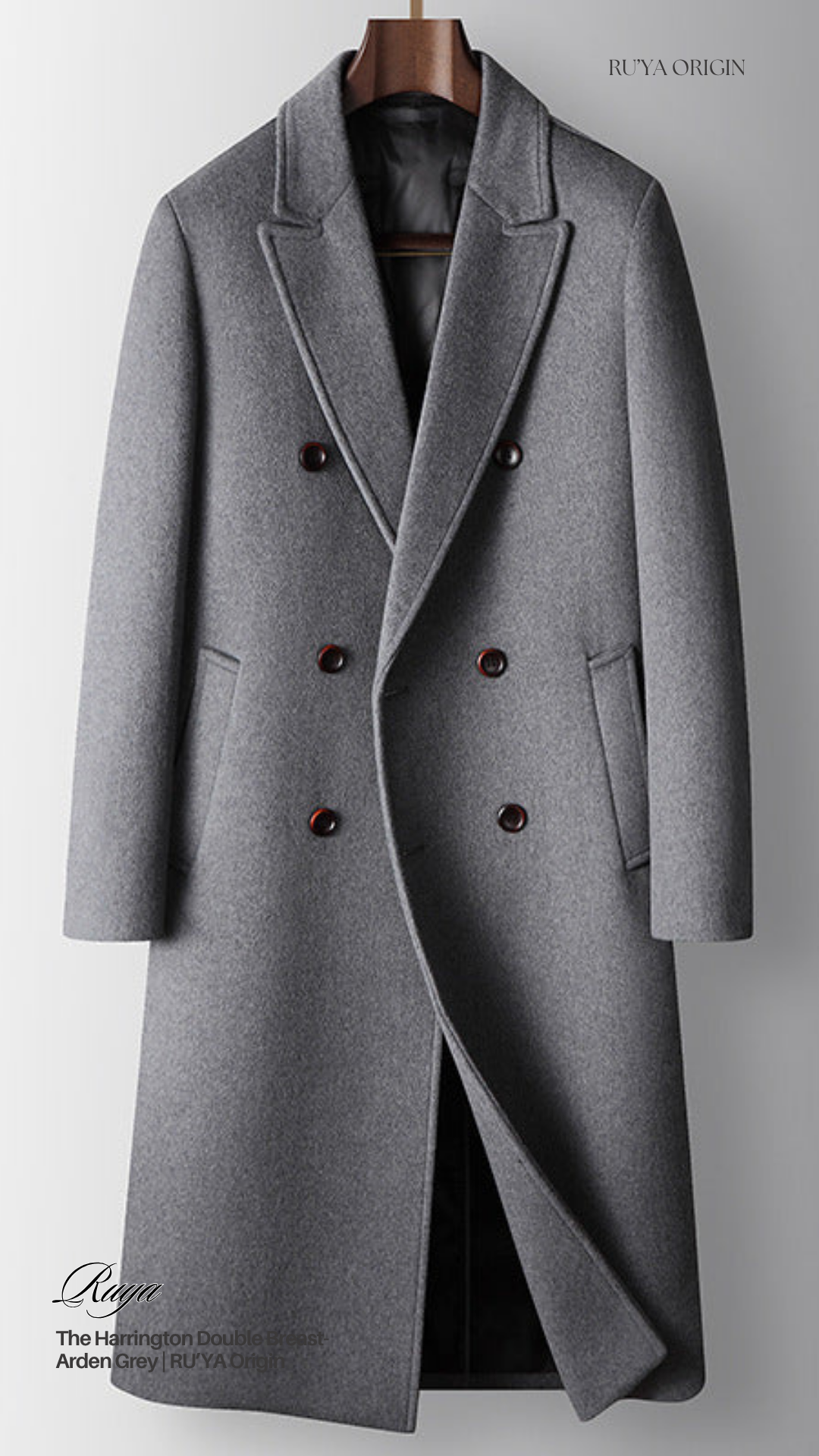 The Harrington Double Breast Coat - Monarch Ash
