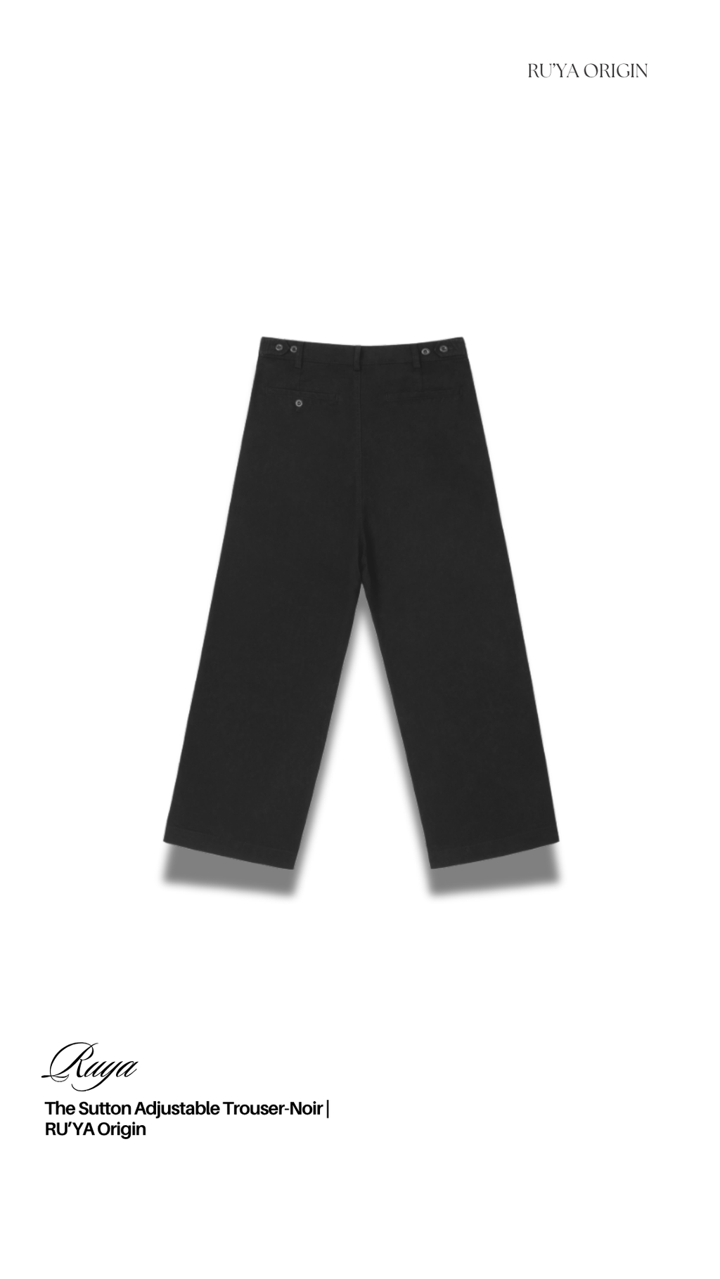 The Sutton Adjustable Trouser- Noir