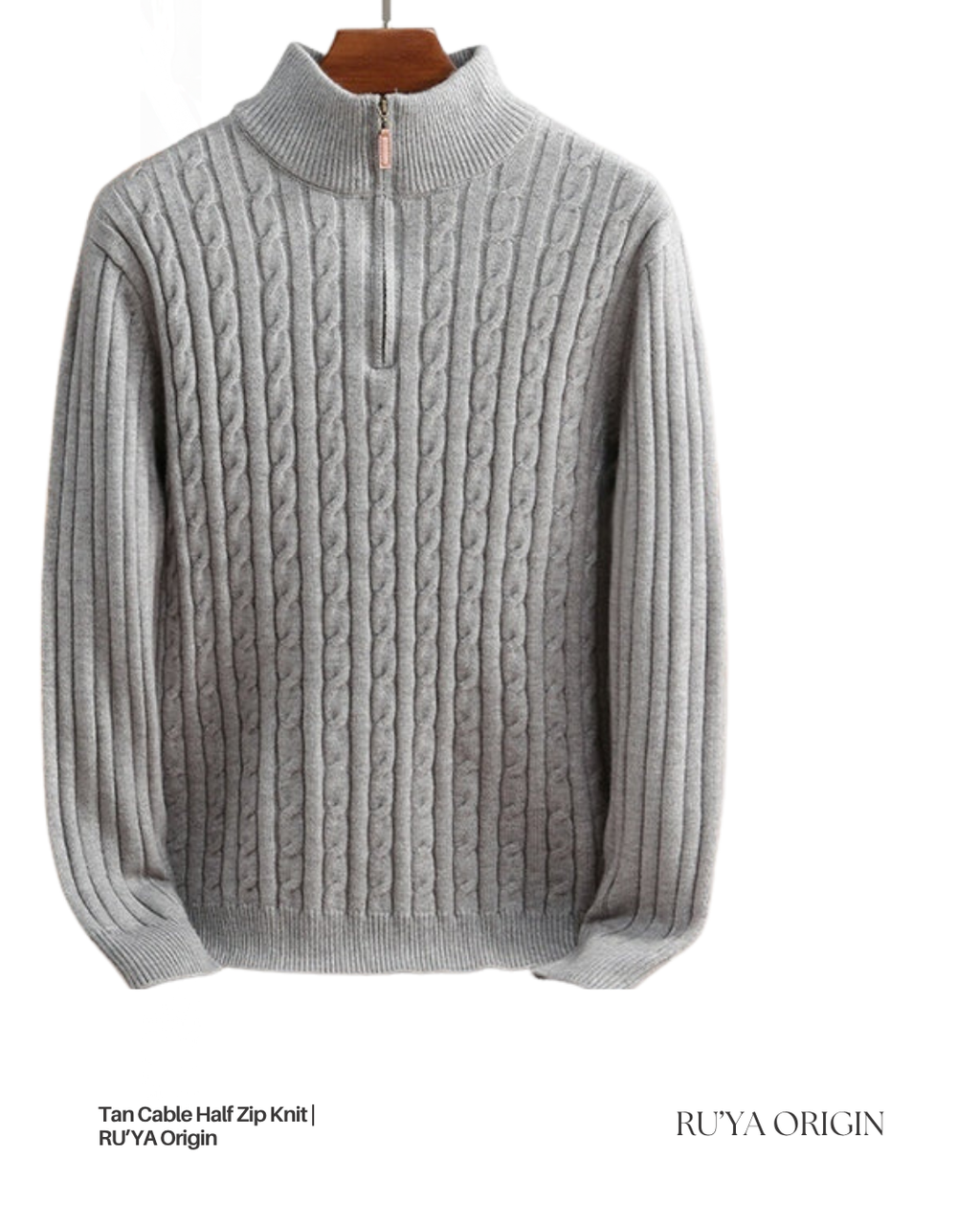 Cable Half Zip Knit
