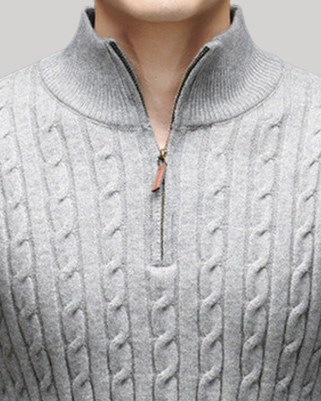 Cable Half Zip Knit