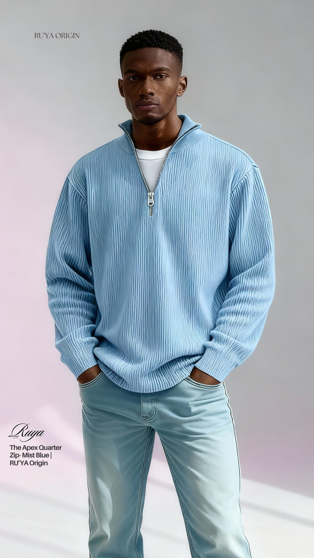 The Apex Quarter Zip - Midnight Blue