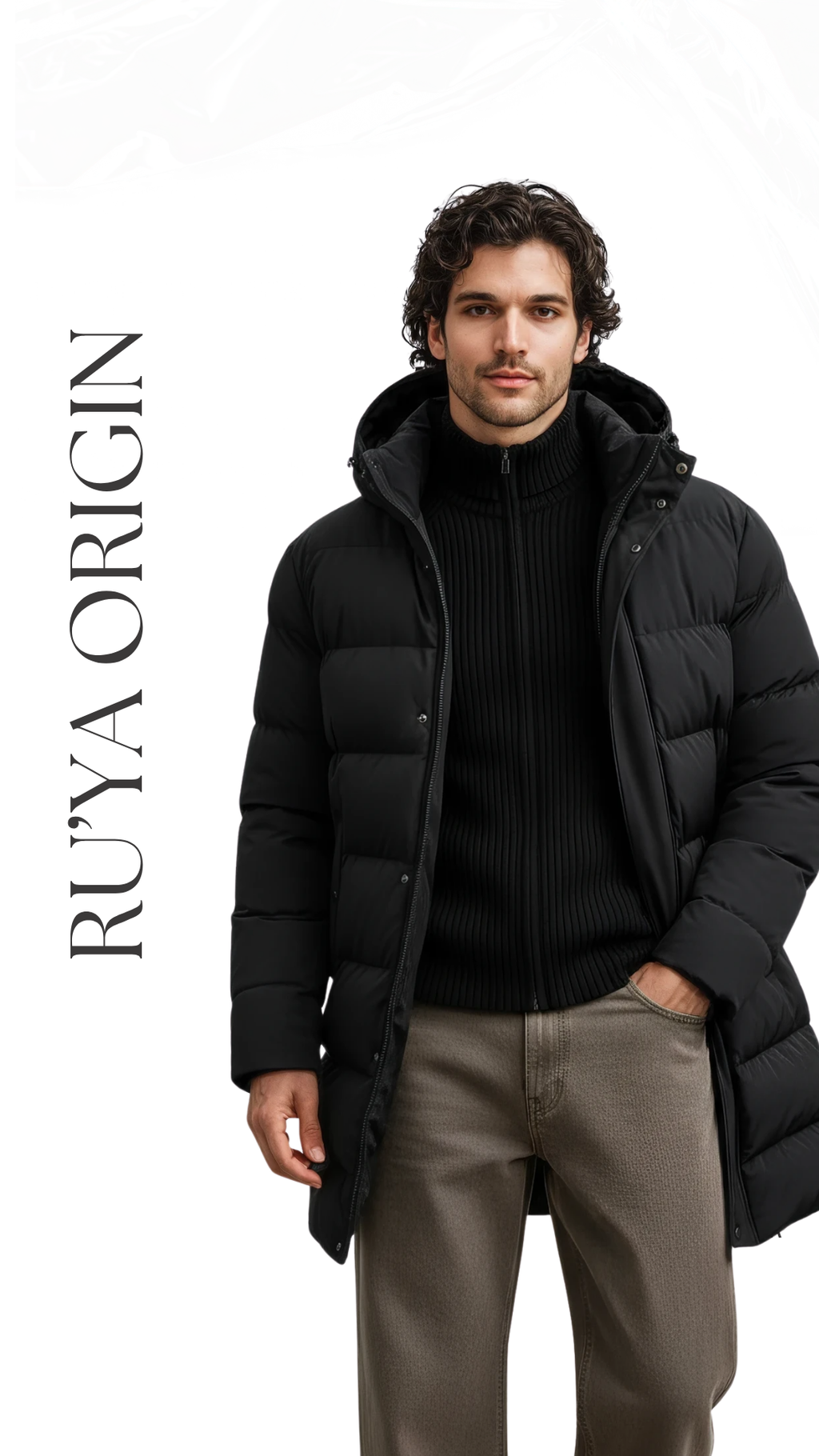 Mid Length 595' Puffer Jacket - Pearl White