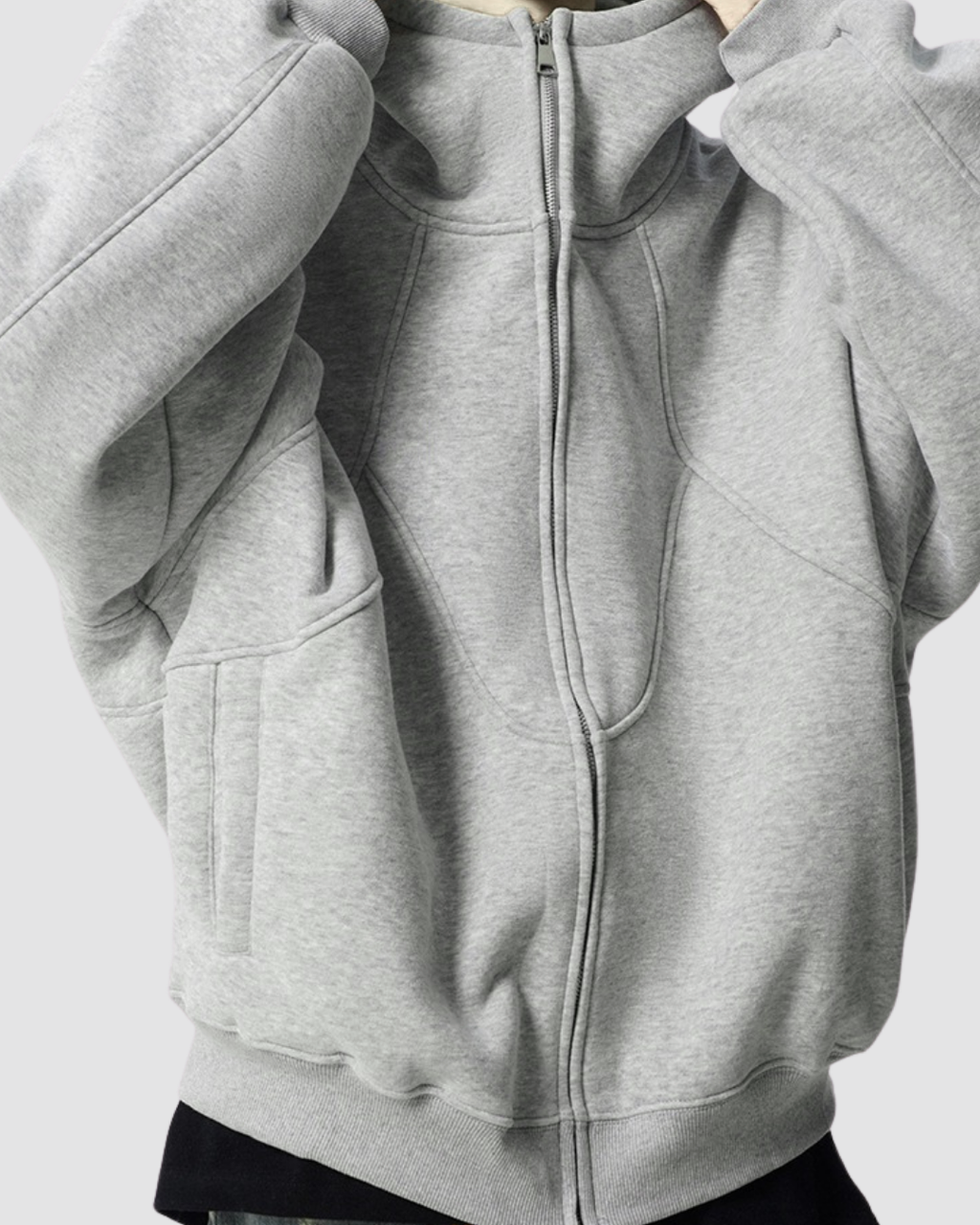 Oversized High Street Hoodie - Ash