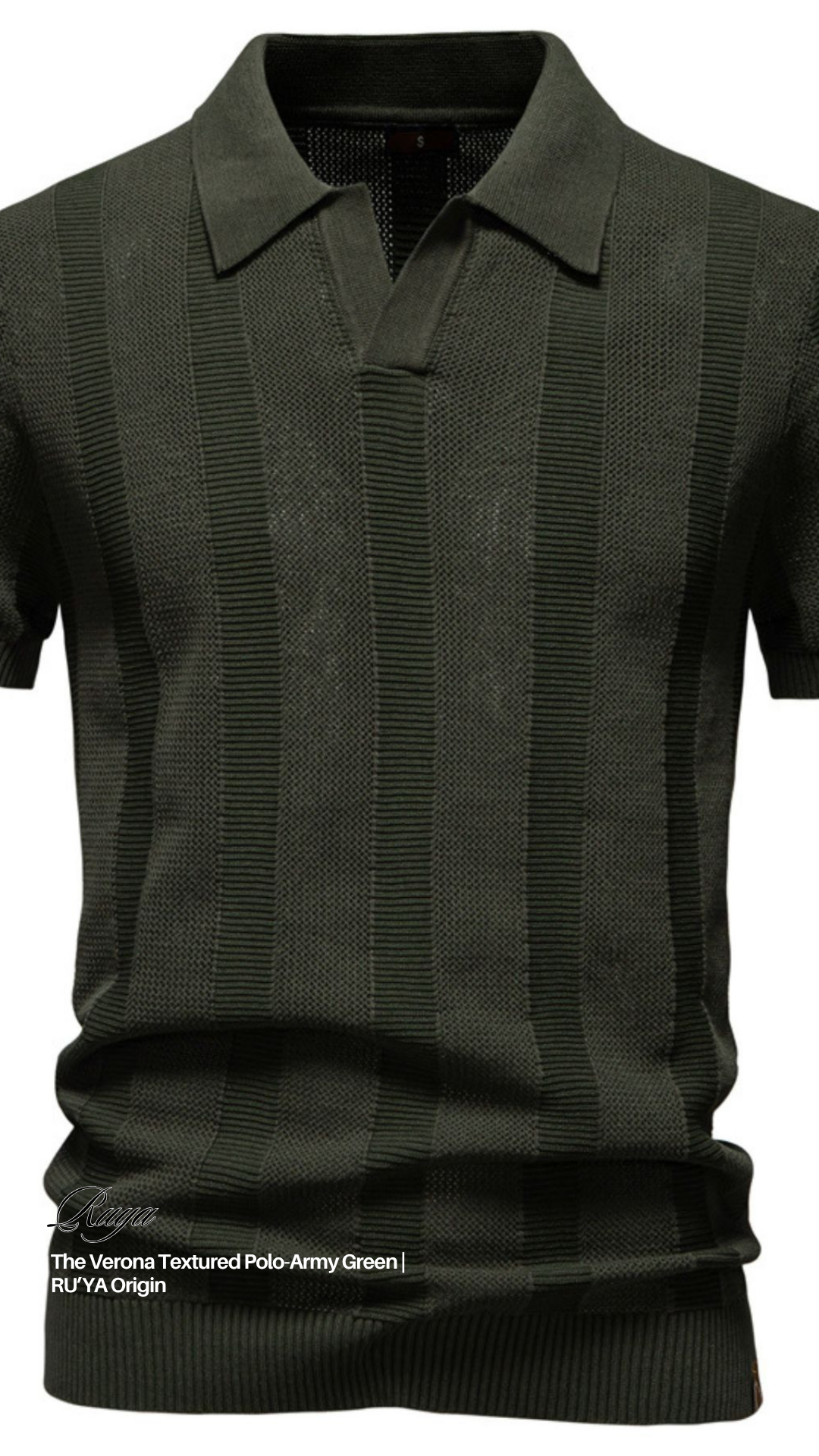 The Verona Textured Polo - Mocha