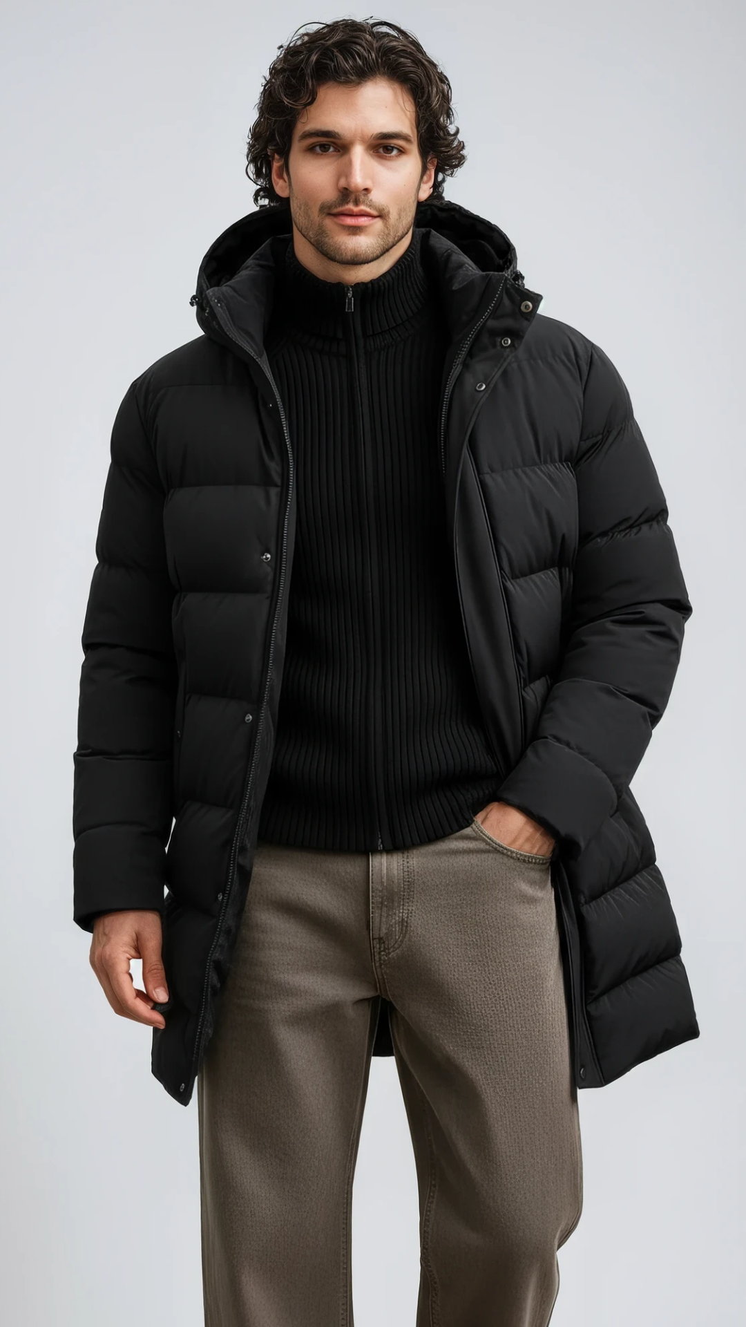 MID LENGTH 595' PUFFER JACKET - MIDNIGHT BLUE