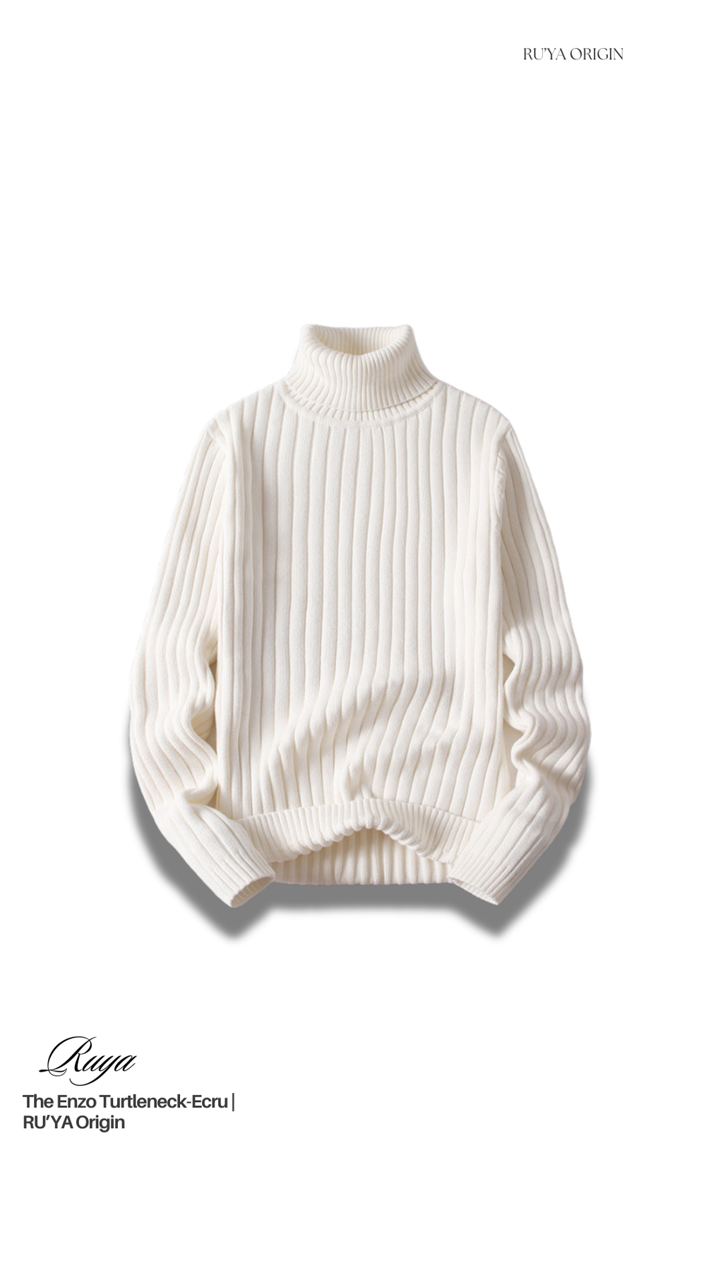 The Enzo Turtleneck - Ecru