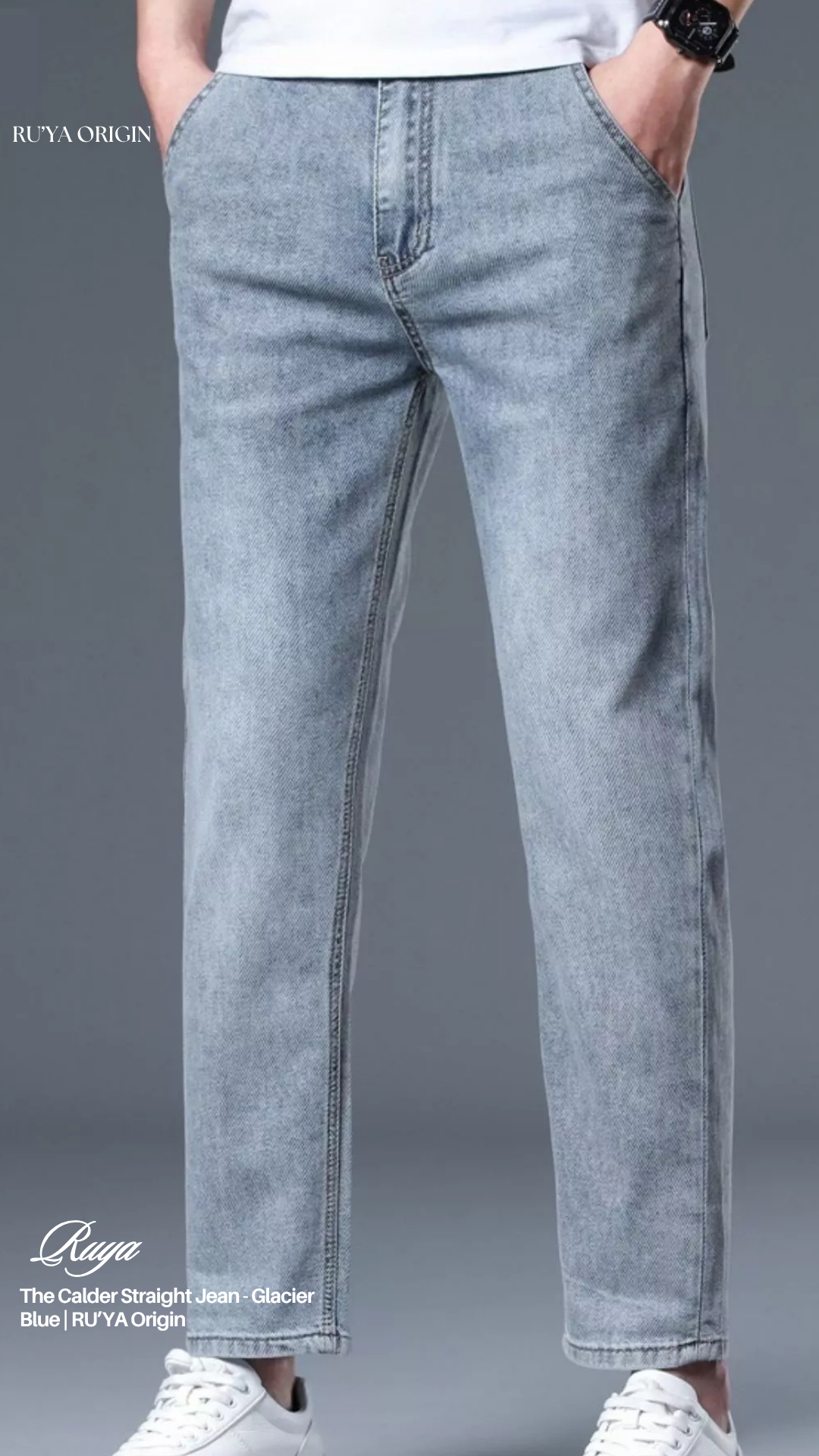 The Calder Straight Jean - Glacier Blue