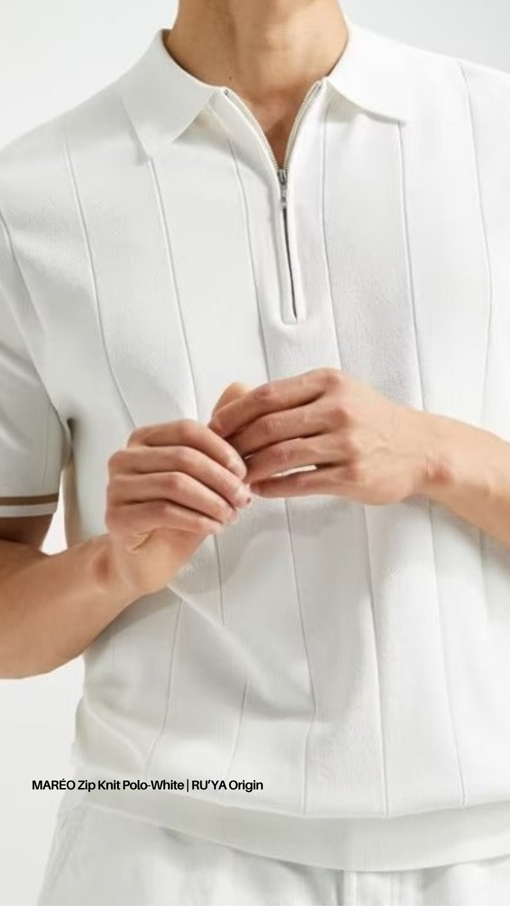 MARÉO Zip Knit Polo