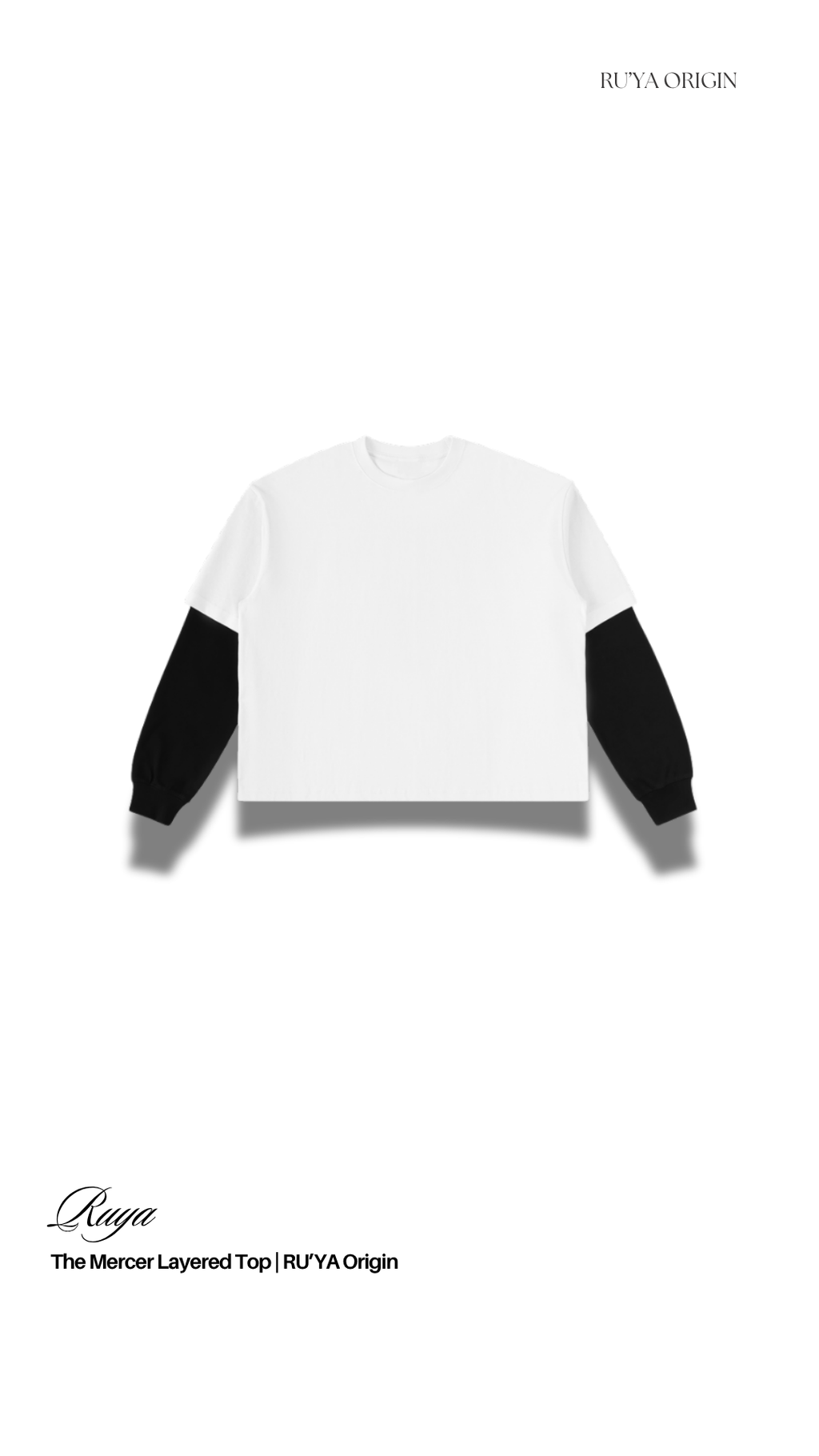 The Mercer Layered Top-White & Black