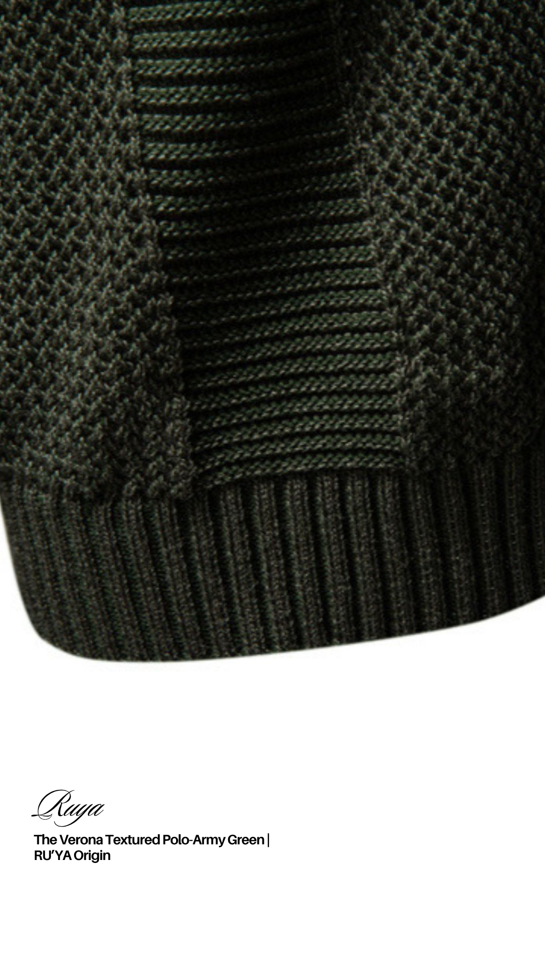 The Verona Textured Polo - Army Green