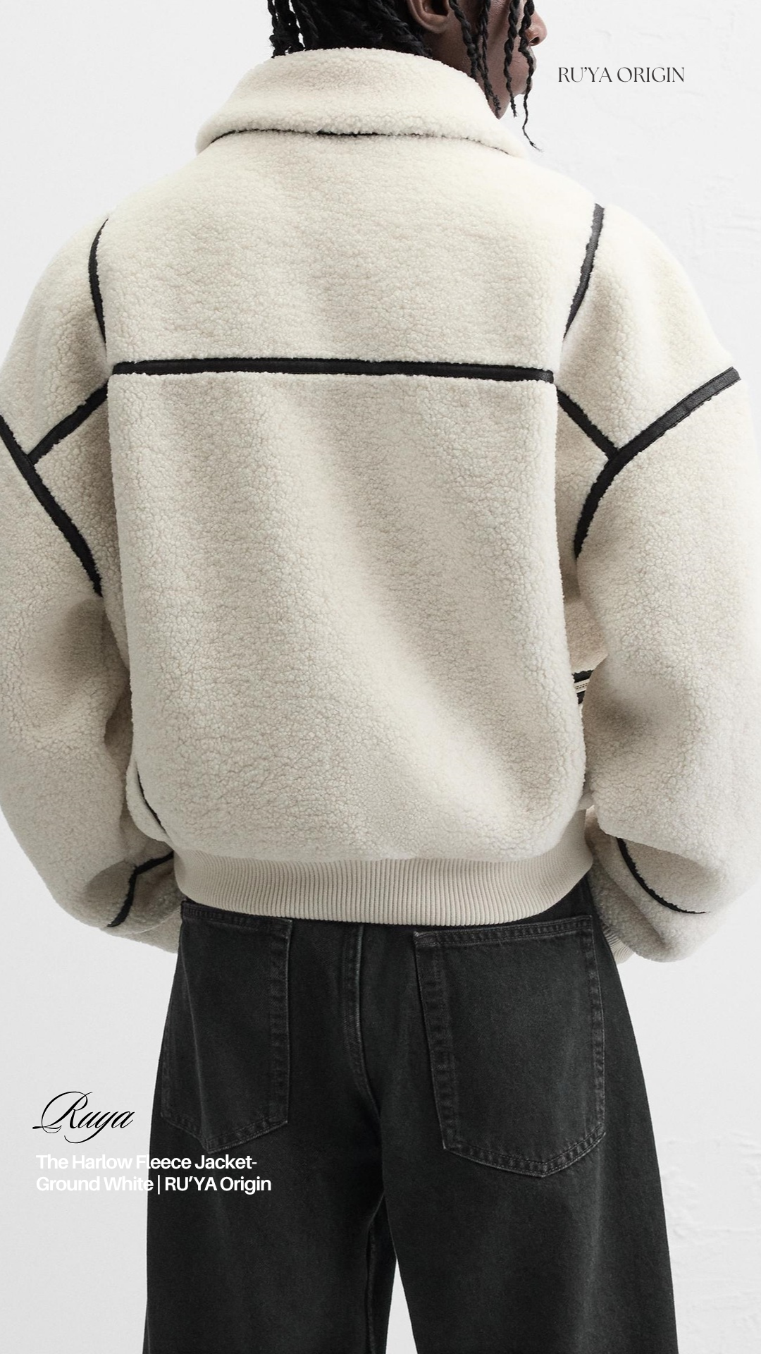 THE HARLOW FLEECE JACKET- GROUND WHITE