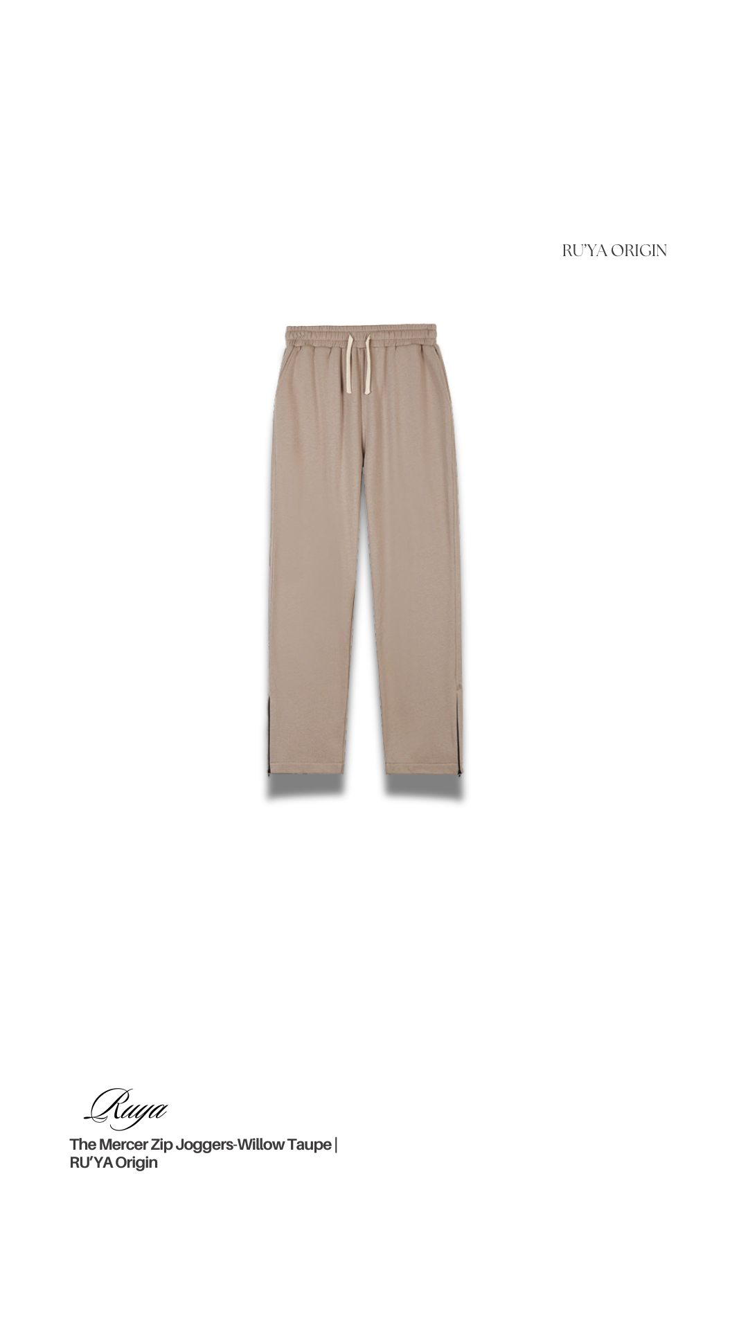 The Mercer Zip Joggers - Willow Taupe