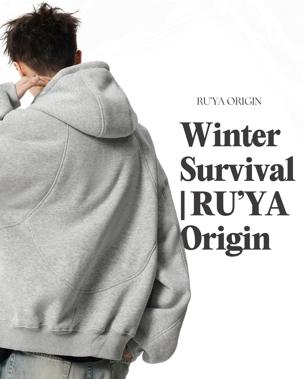 Oversized High Street Hoodie - Ash