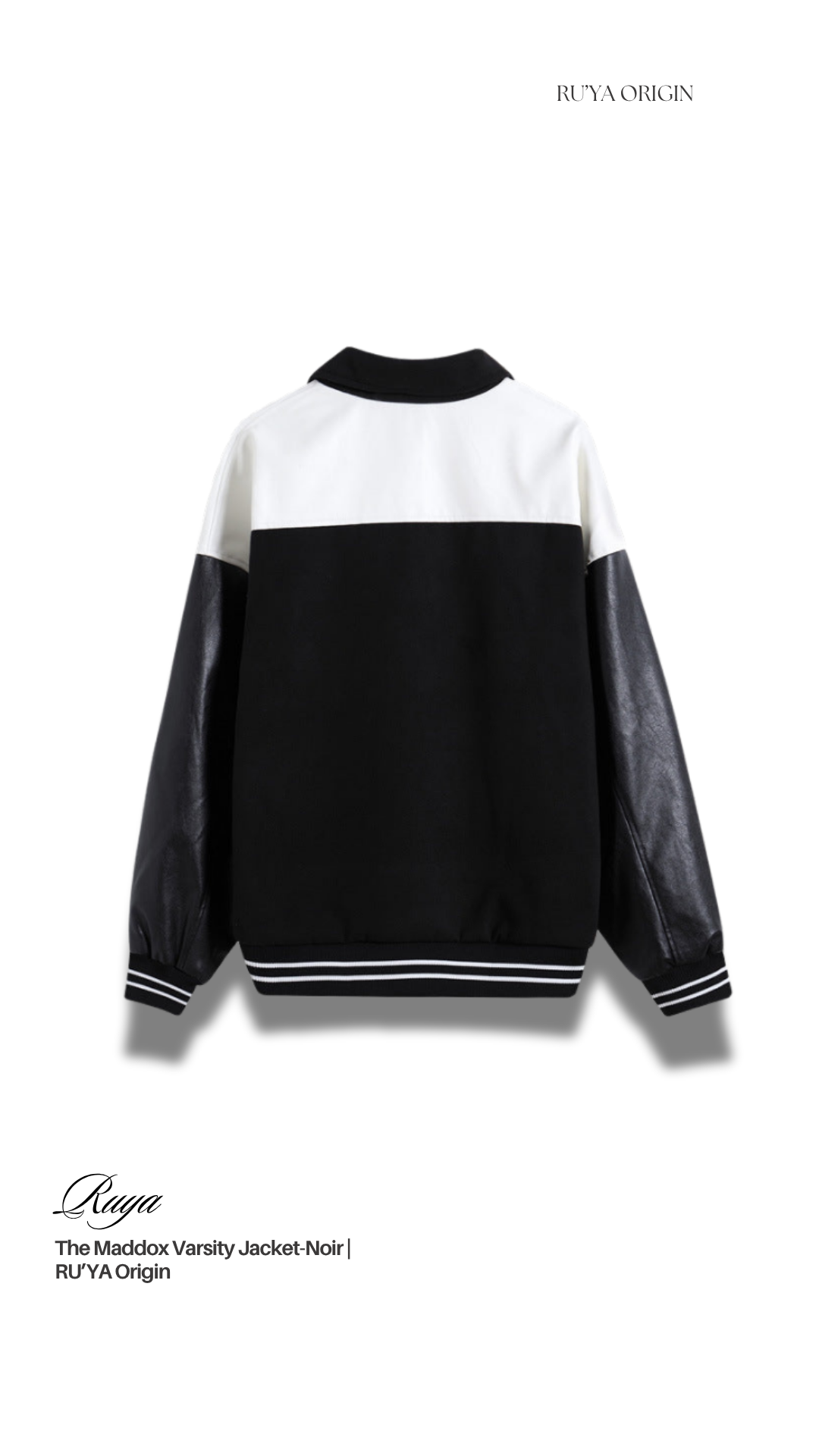 The Maddox Varsity Jacket - Noir