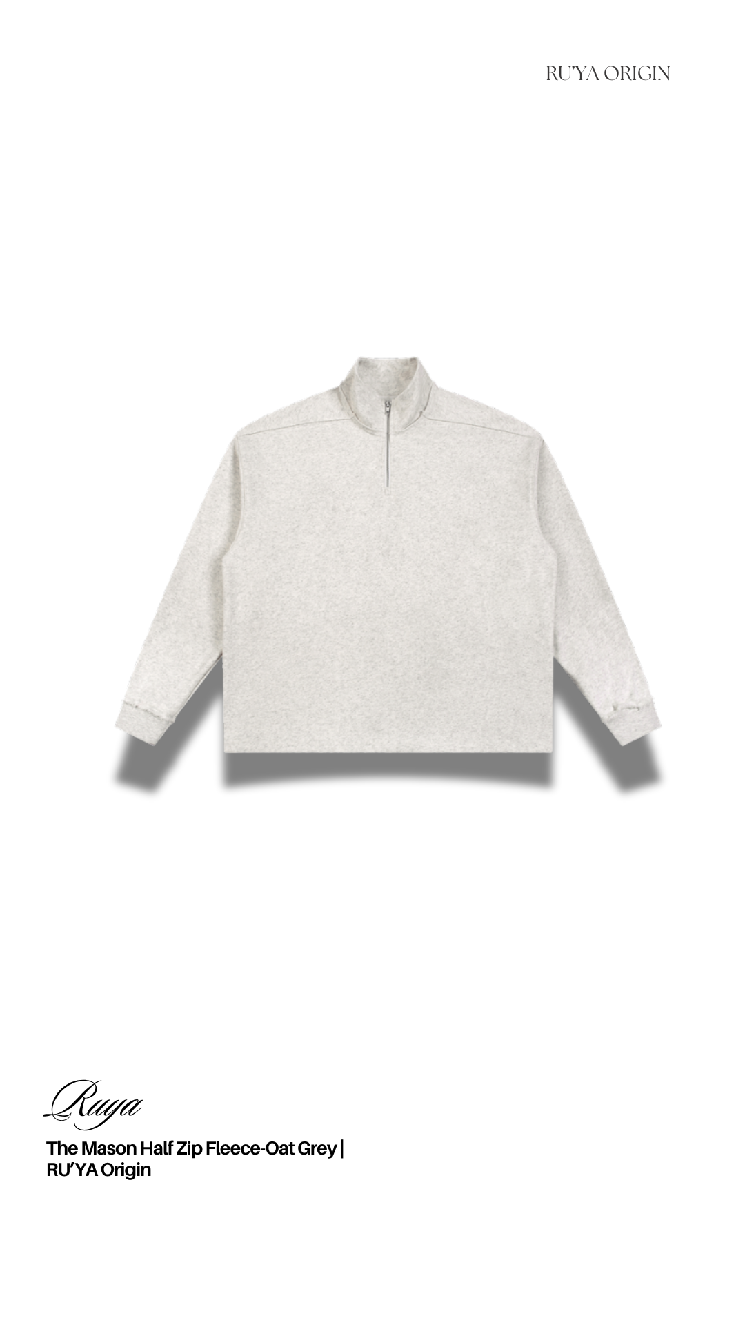 The Mason Half Zip Fleece - Beige