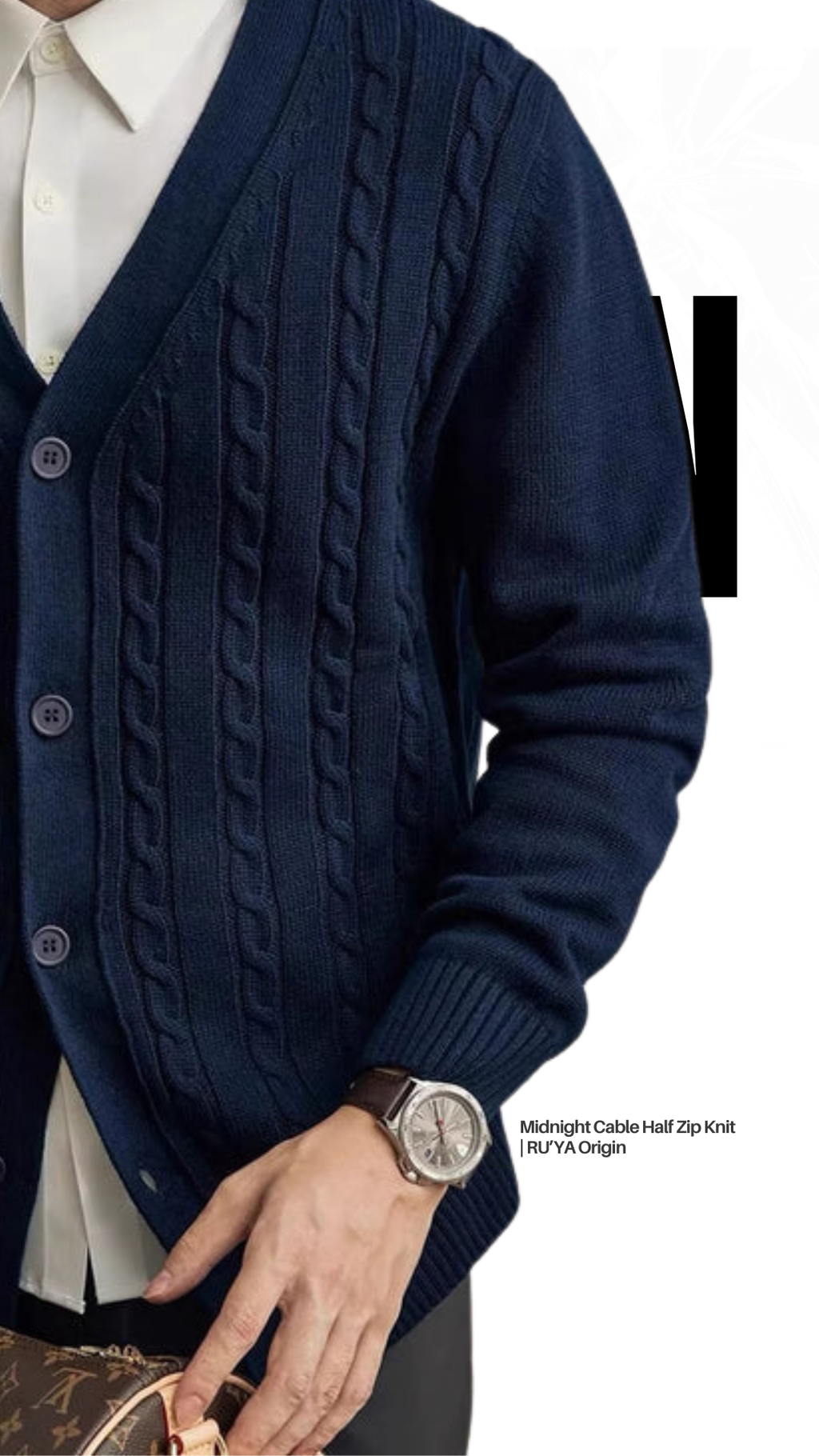 Cable Knit Mareno Cardigan - Soft Grey