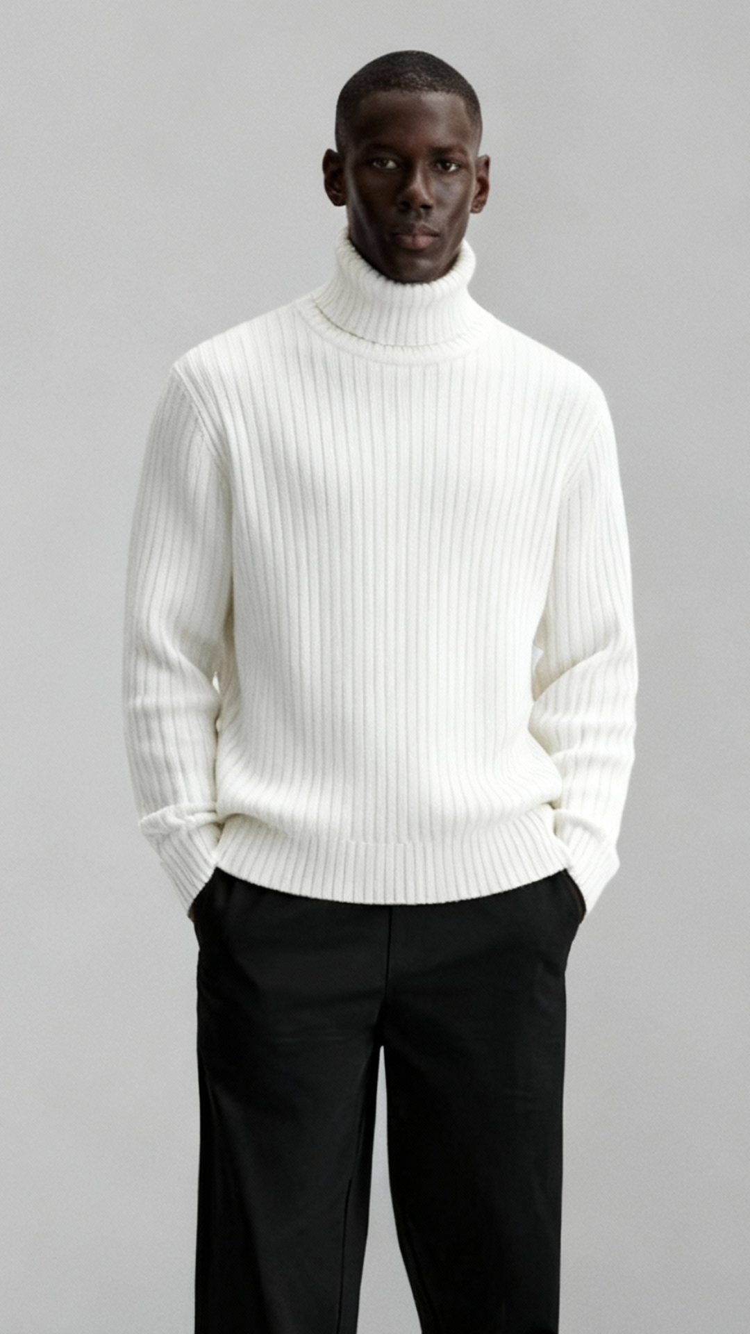 The Enzo Turtleneck - Ecru