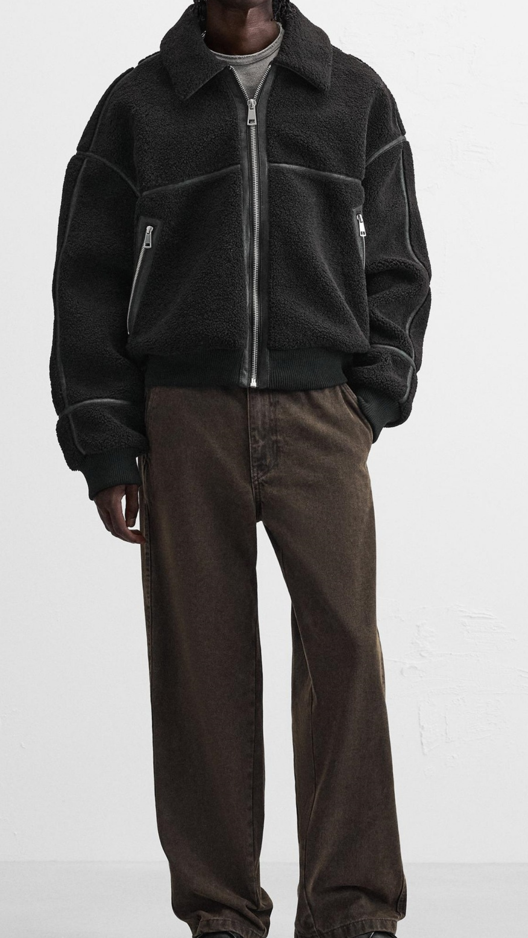 THE HARLOW FLEECE JACKET- GROUND WHITE