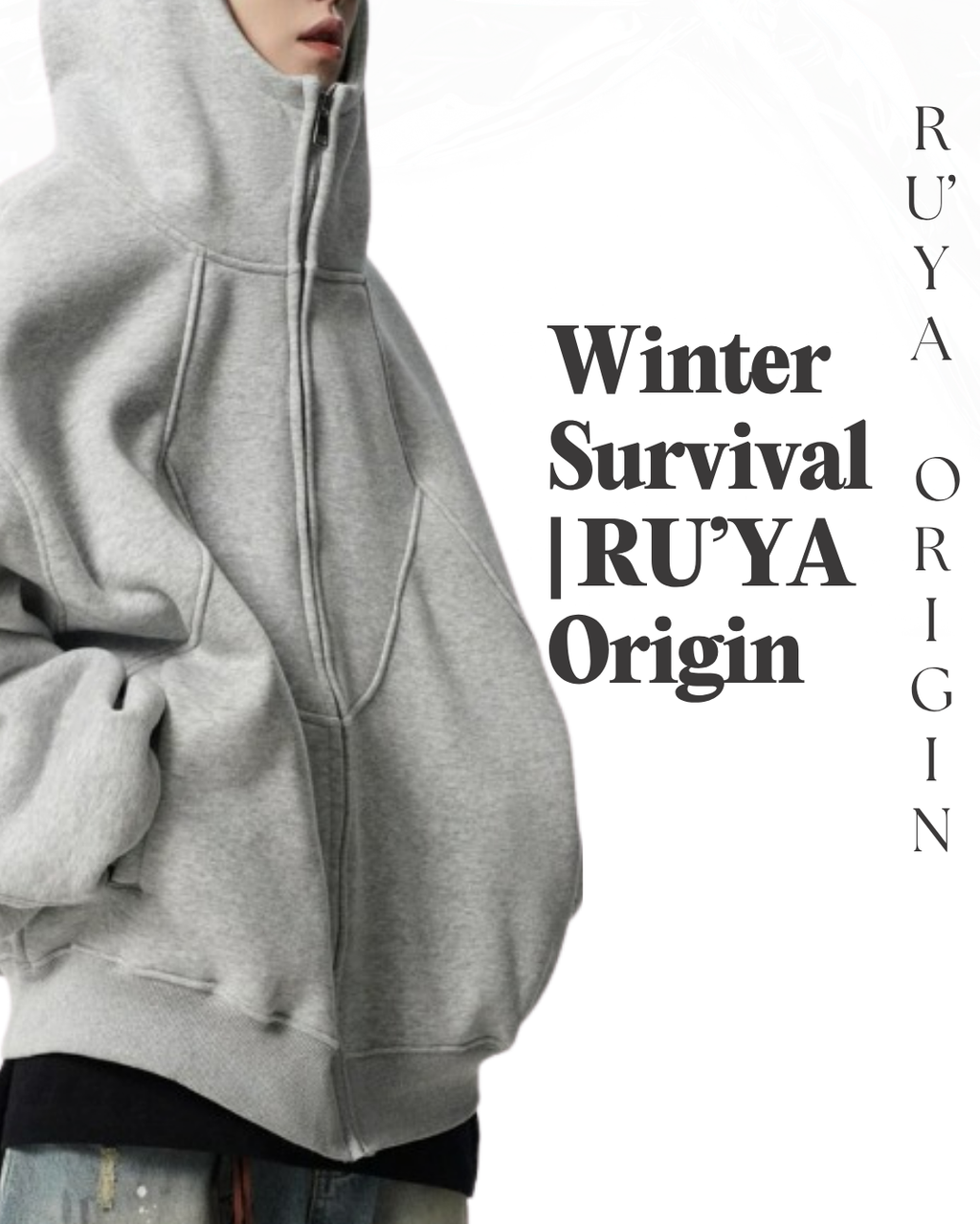 Oversized High Street Hoodie - Ash