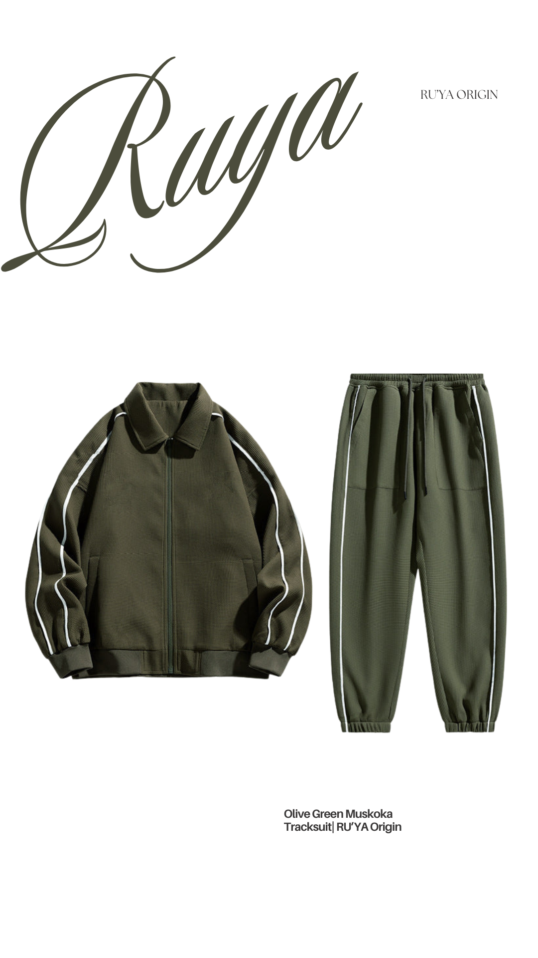 Muskoka Two-Piece Tracksuit - Olive Green