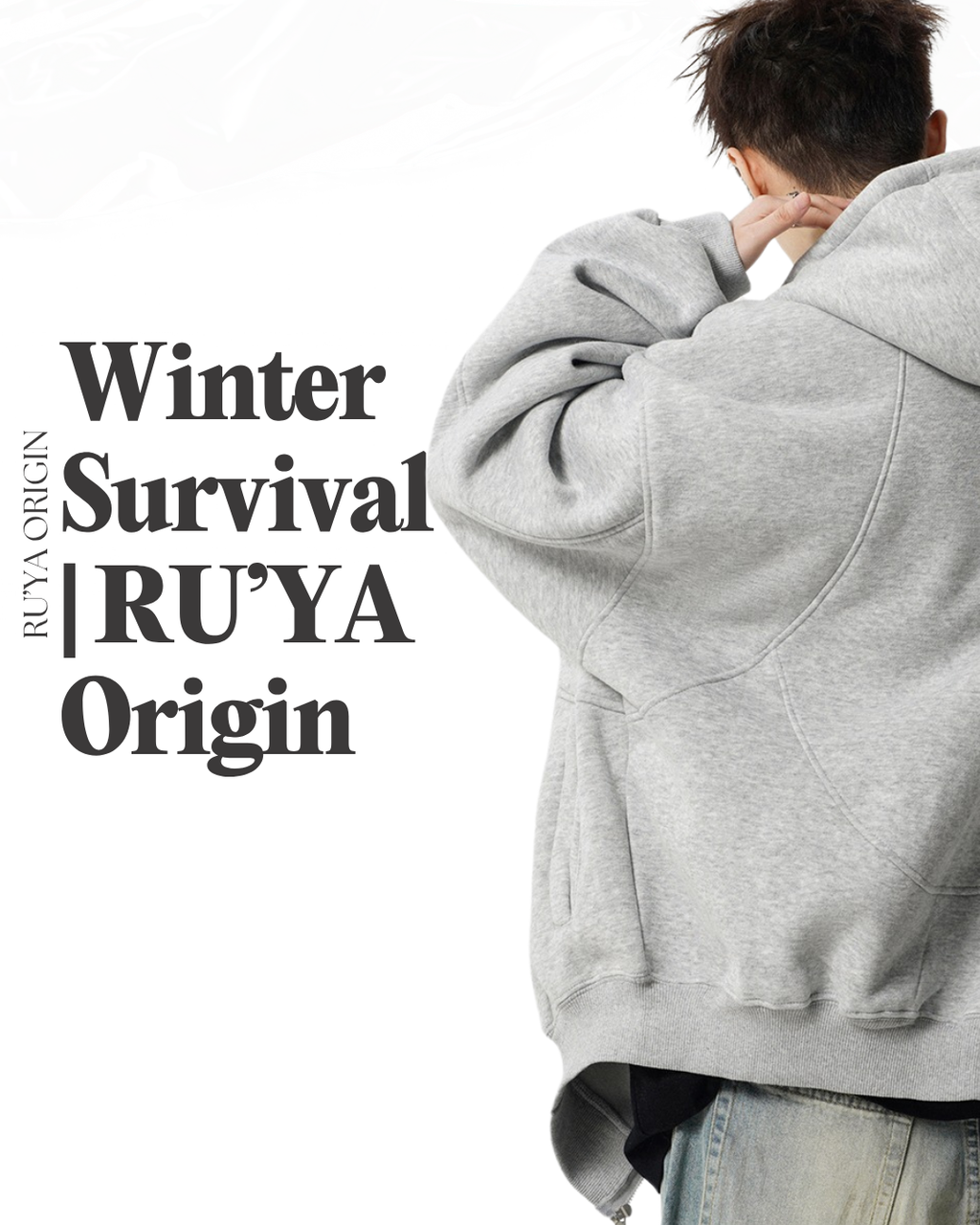 Oversized High Street Hoodie - Ash