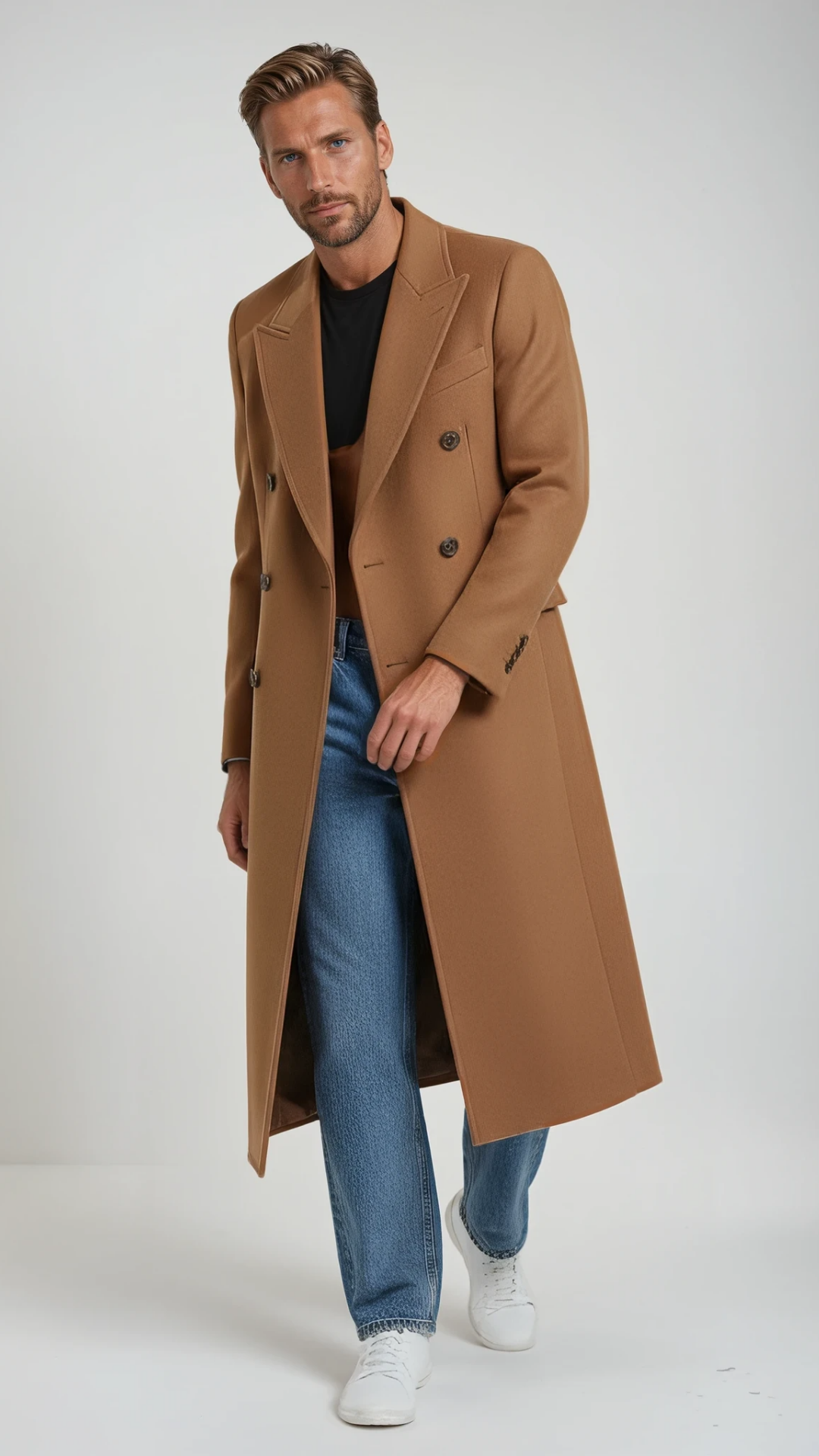 The Harrington Double Breast Coat - Monarch Ash