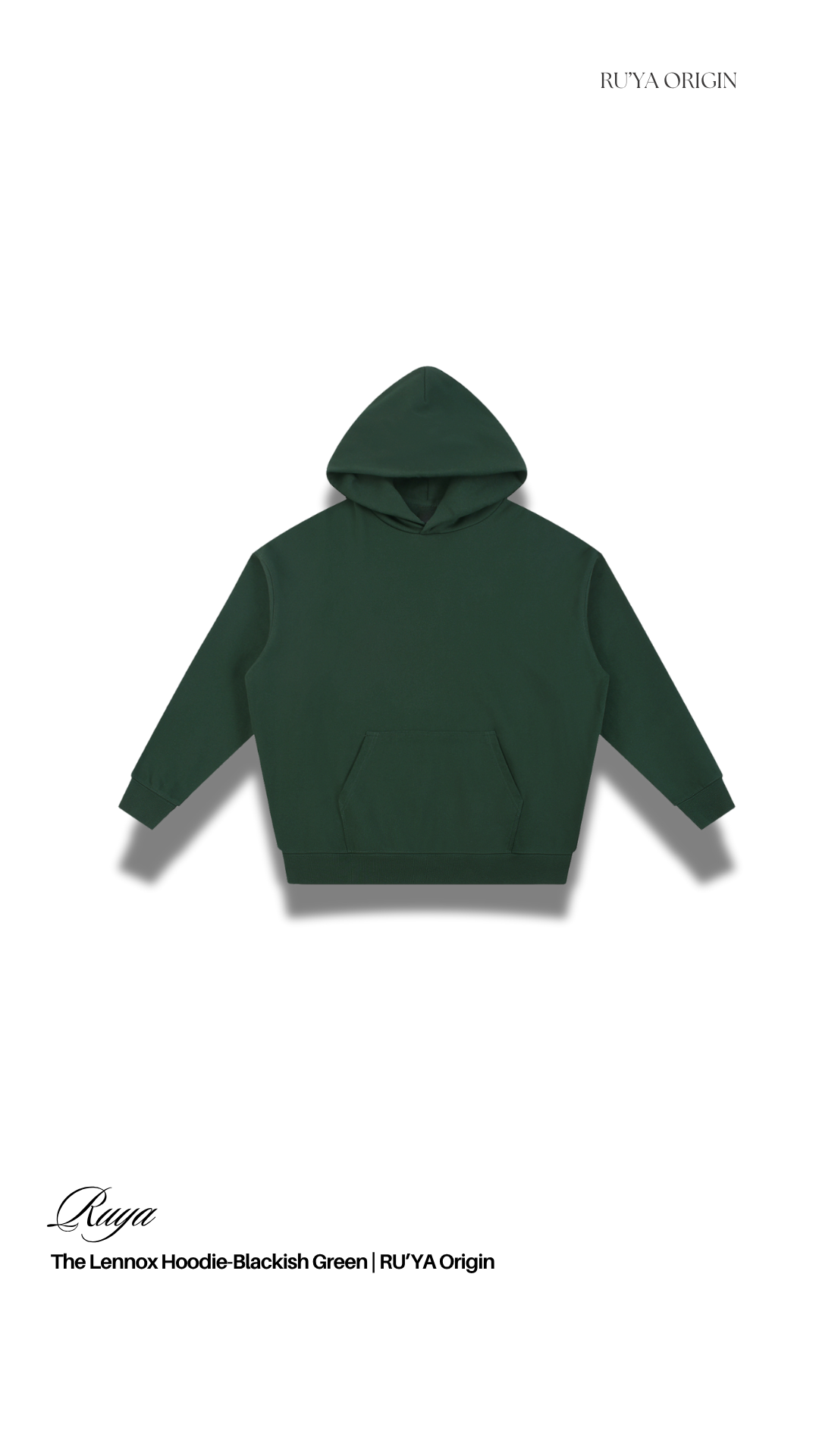 The Lennox Hoodie - Blackish Green