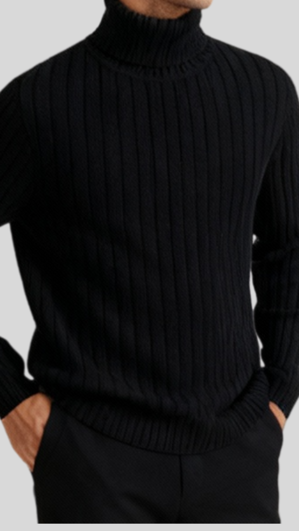 The Enzo Turtleneck - Noir