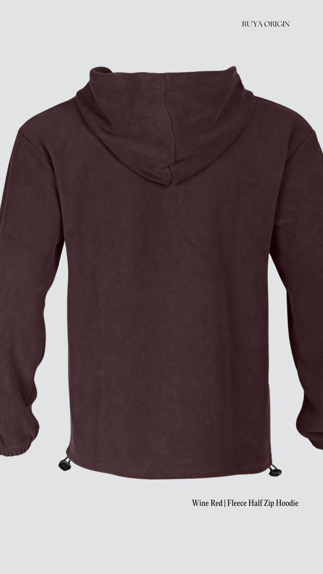 Fleece Half Zip Hoodie - Noir