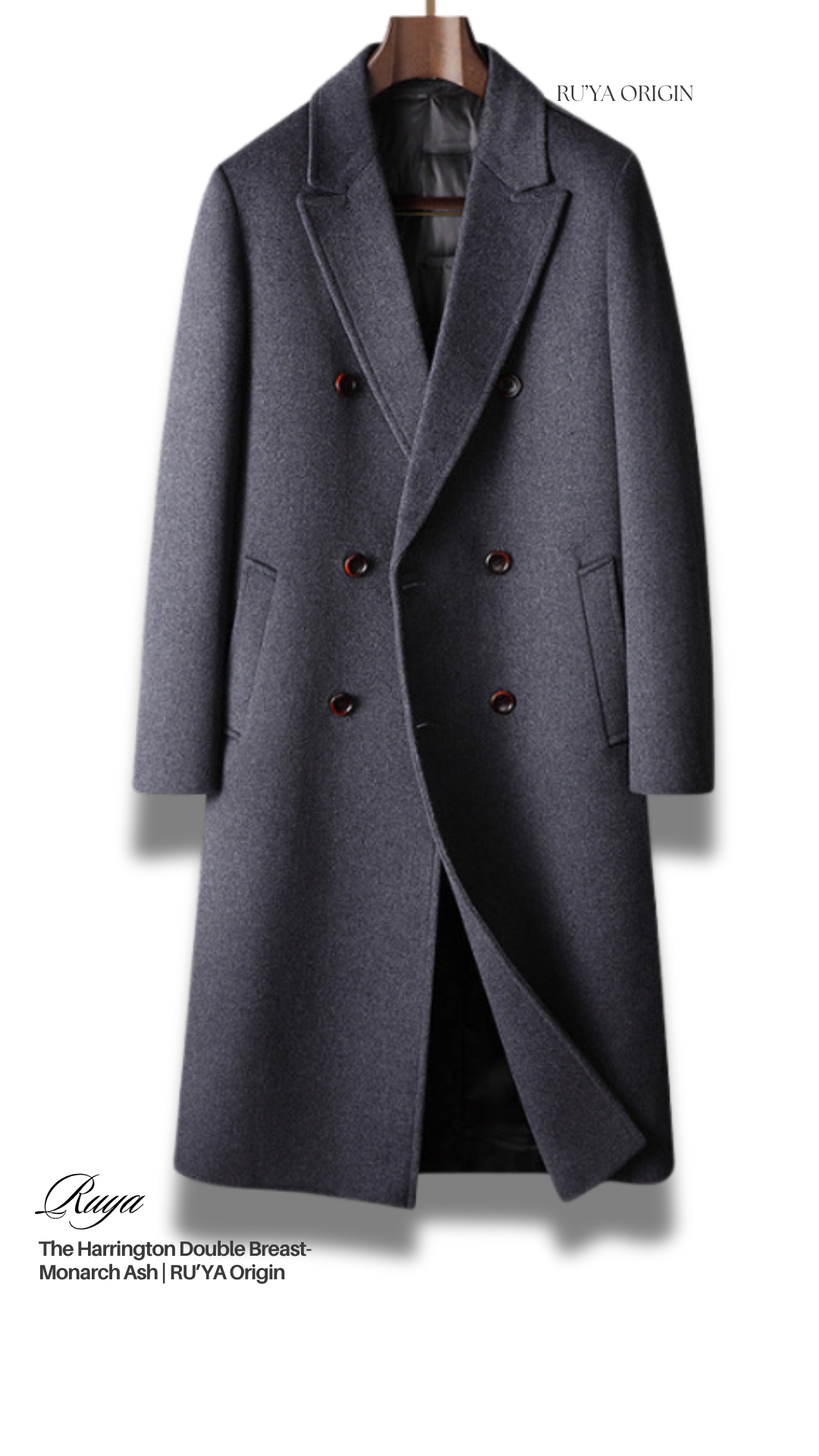The Harrington Double Breast Coat - Monarch Ash